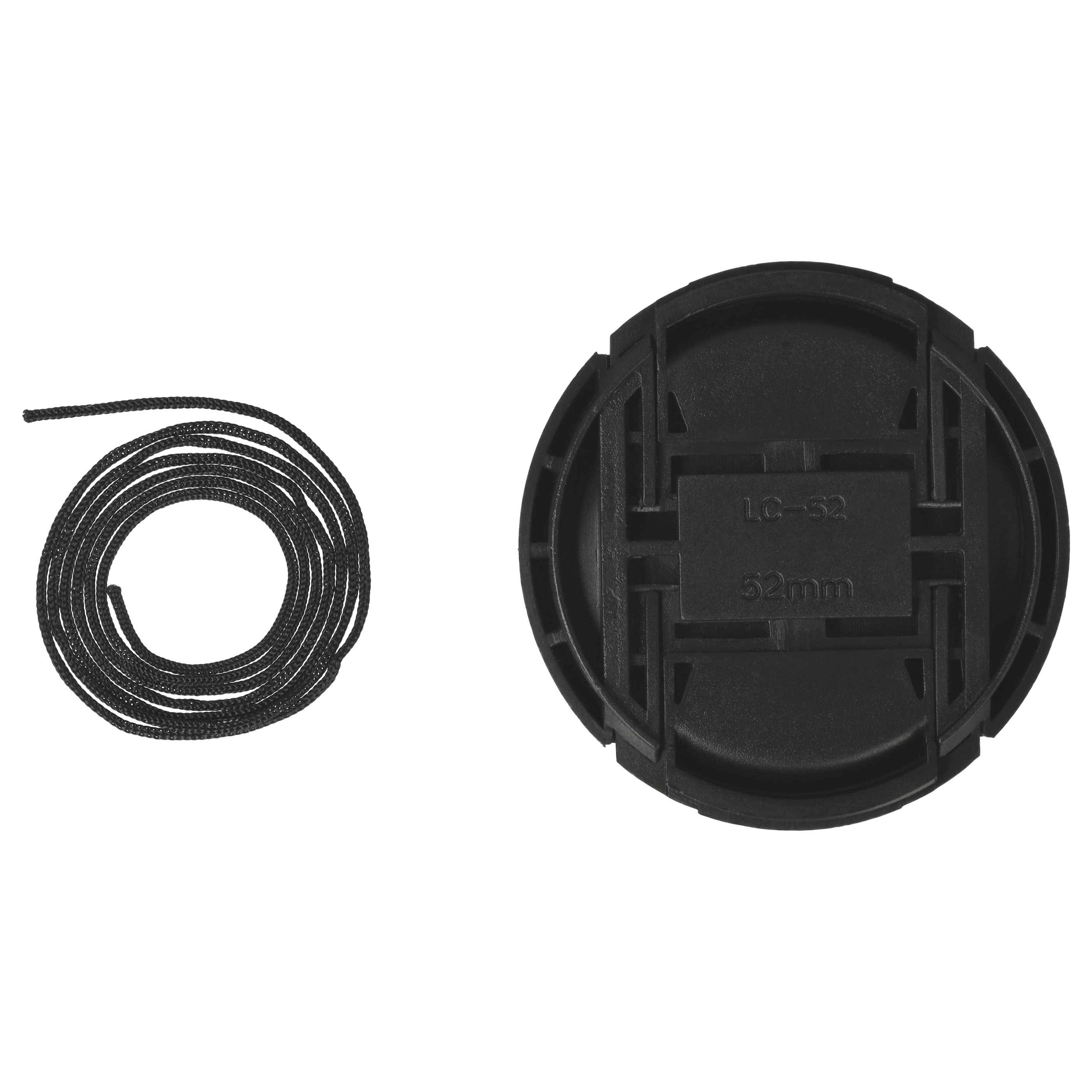 vhbw Universal Objektivdeckel 52 mm für Kamera | Kunststoff Schwarz, mit Innengriff-2