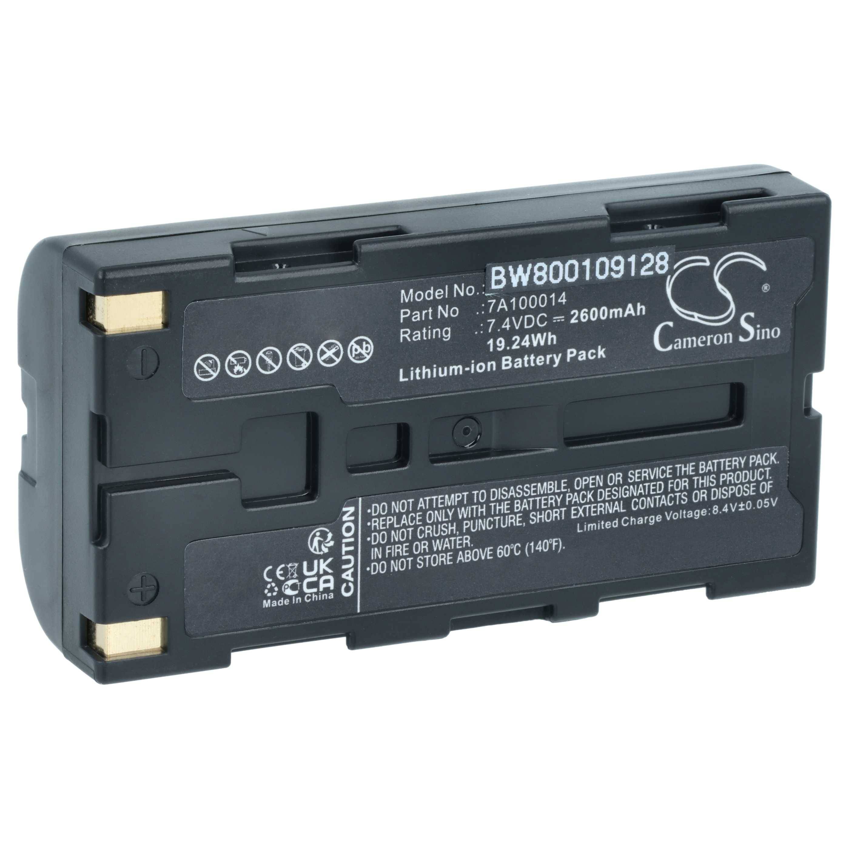 vhbw Akku kompatibel mit Extech S2500 | S2500THS, S1500T, S1500T-DT Drucker Kopierer Scanner Etiketten-Drucker (2600 mAh-0