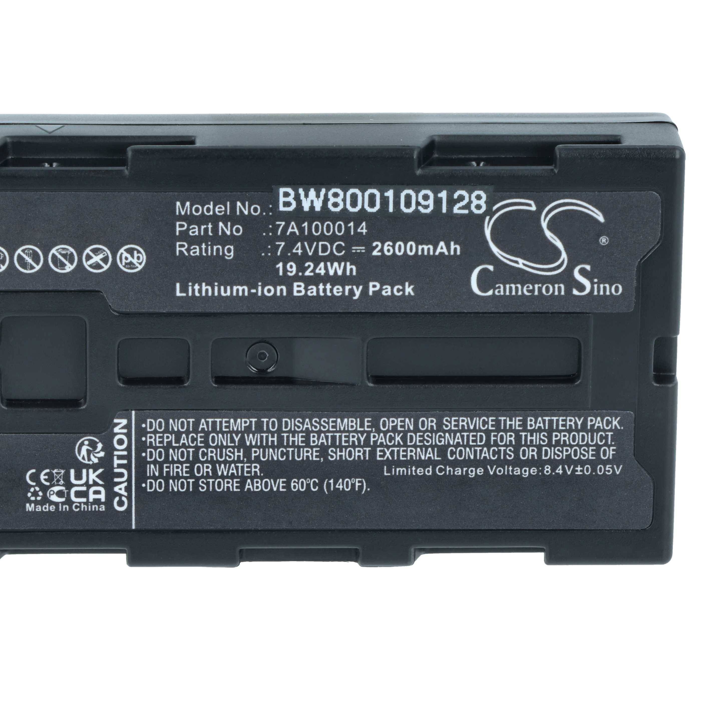 vhbw Akku kompatibel mit Extech S2500 | S2500THS, S1500T, S1500T-DT Drucker Kopierer Scanner Etiketten-Drucker (2600 mAh-2