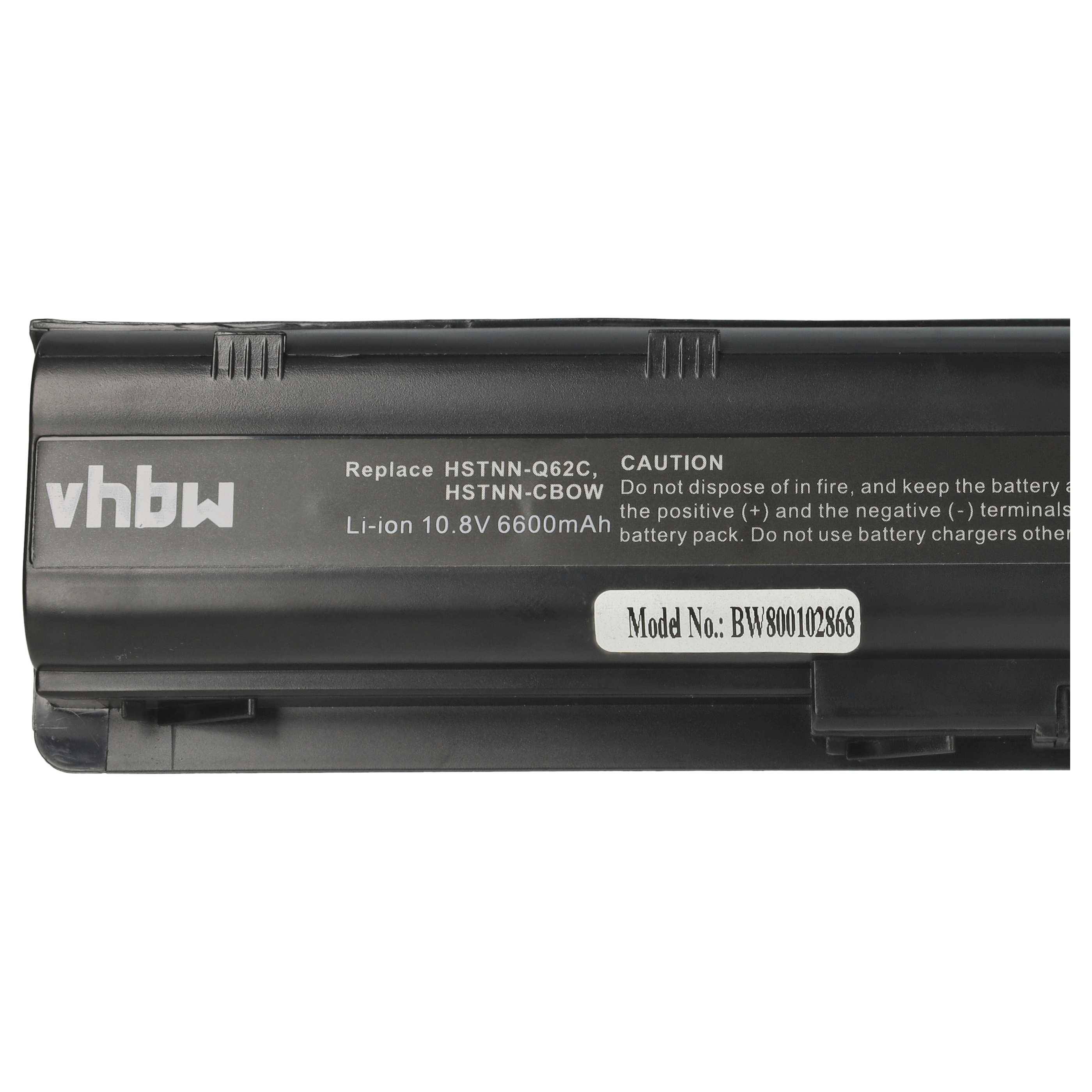vhbw Akku kompatibel mit HP CompaQ Pavilion dm4-1040tx | dm4-1035tx, dm4-1034tx, dm4-1030ez Notebook (6600 mAh, 10,8 V-3