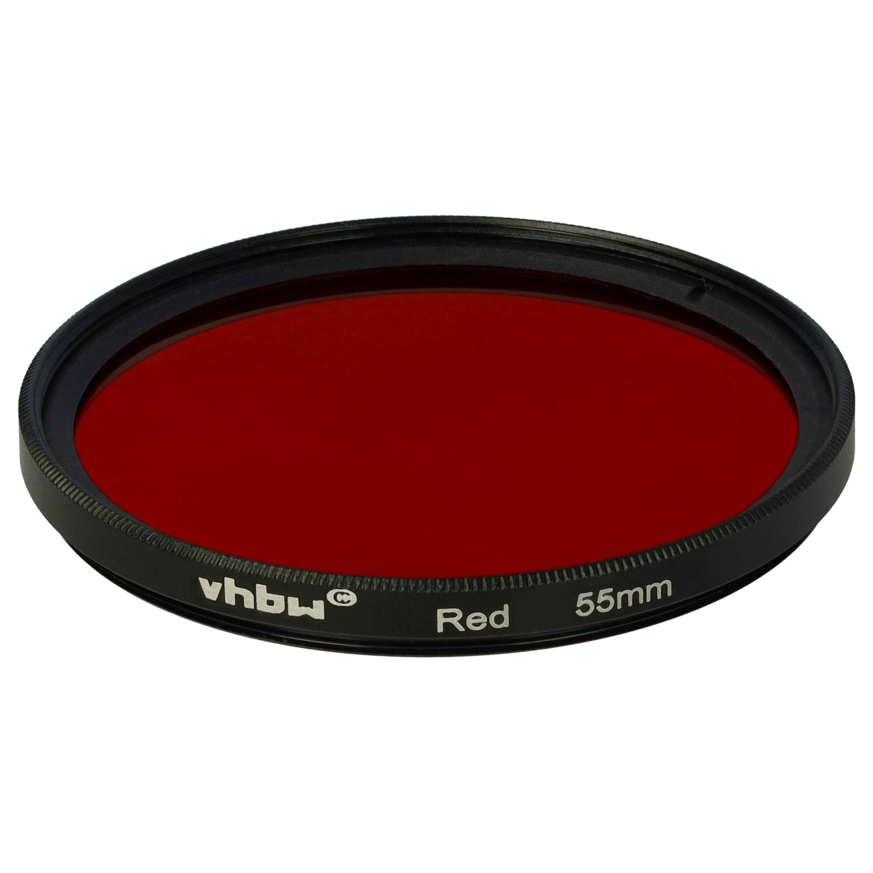 vhbw Universal Farbfilter rot für Kamera Objektive mit 55mm Filtergewinde | Rotfilter-0