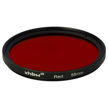 vhbw Universal Farbfilter rot für Kamera Objektive mit 55mm Filtergewinde | Rotfilter