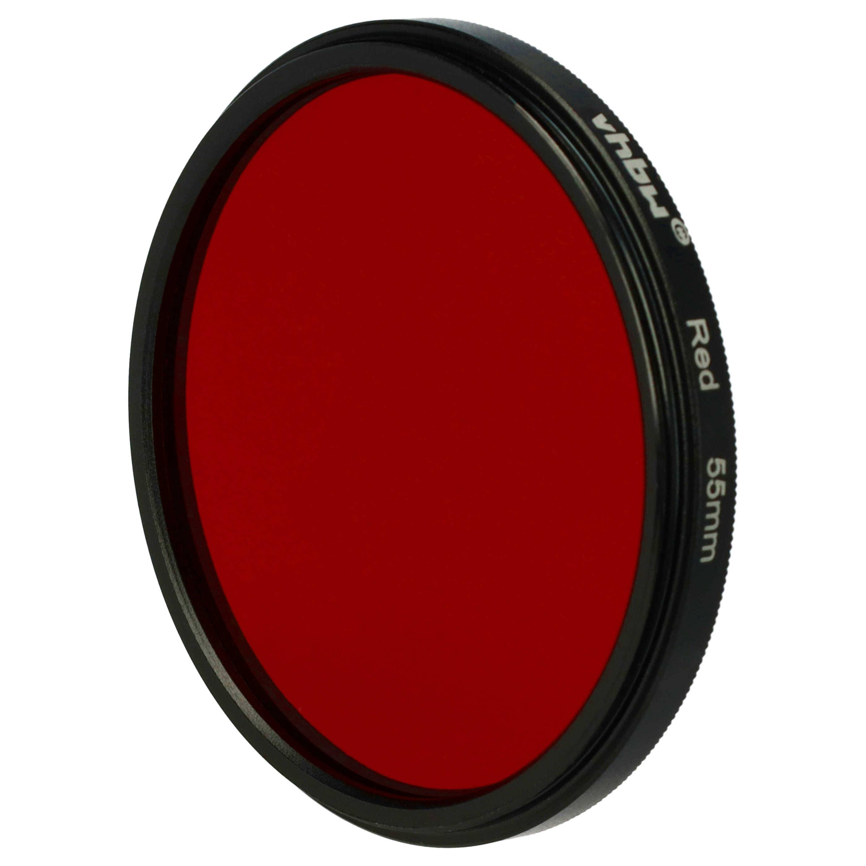 vhbw Universal Farbfilter rot für Kamera Objektive mit 55mm Filtergewinde | Rotfilter-1