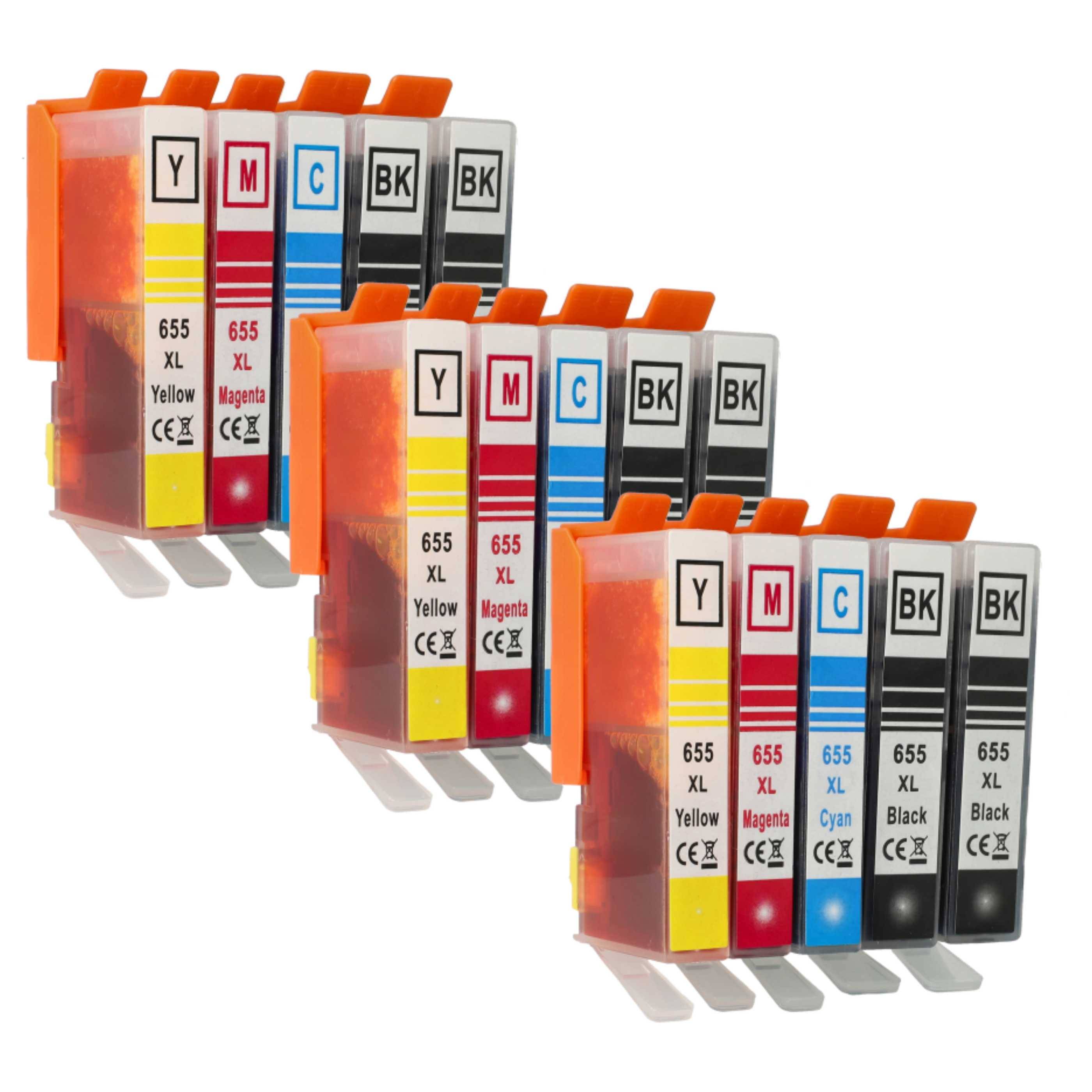 vhbw 15x Tintenpatronen kompatibel mit HP Advantage 5525 | 6525 Drucker + Chip (Kompatibel)-0
