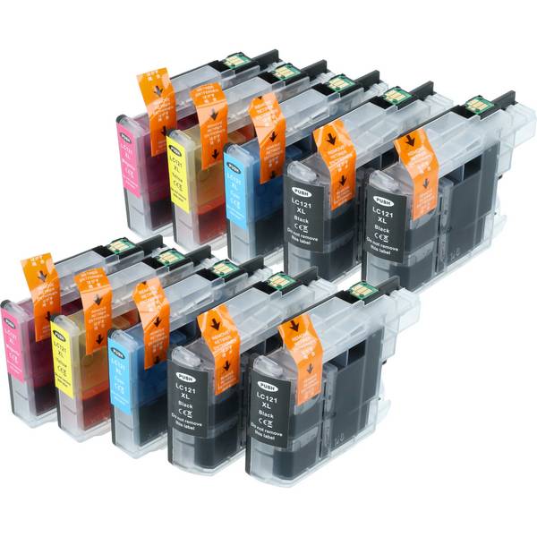 vhbw 10x Tintenpatronen kompatibel mit Brother 475 DW | 552 DW, 470 DW, 4710 DW, 6920 DW, 6720 DW, 650 DW, 6520 DW