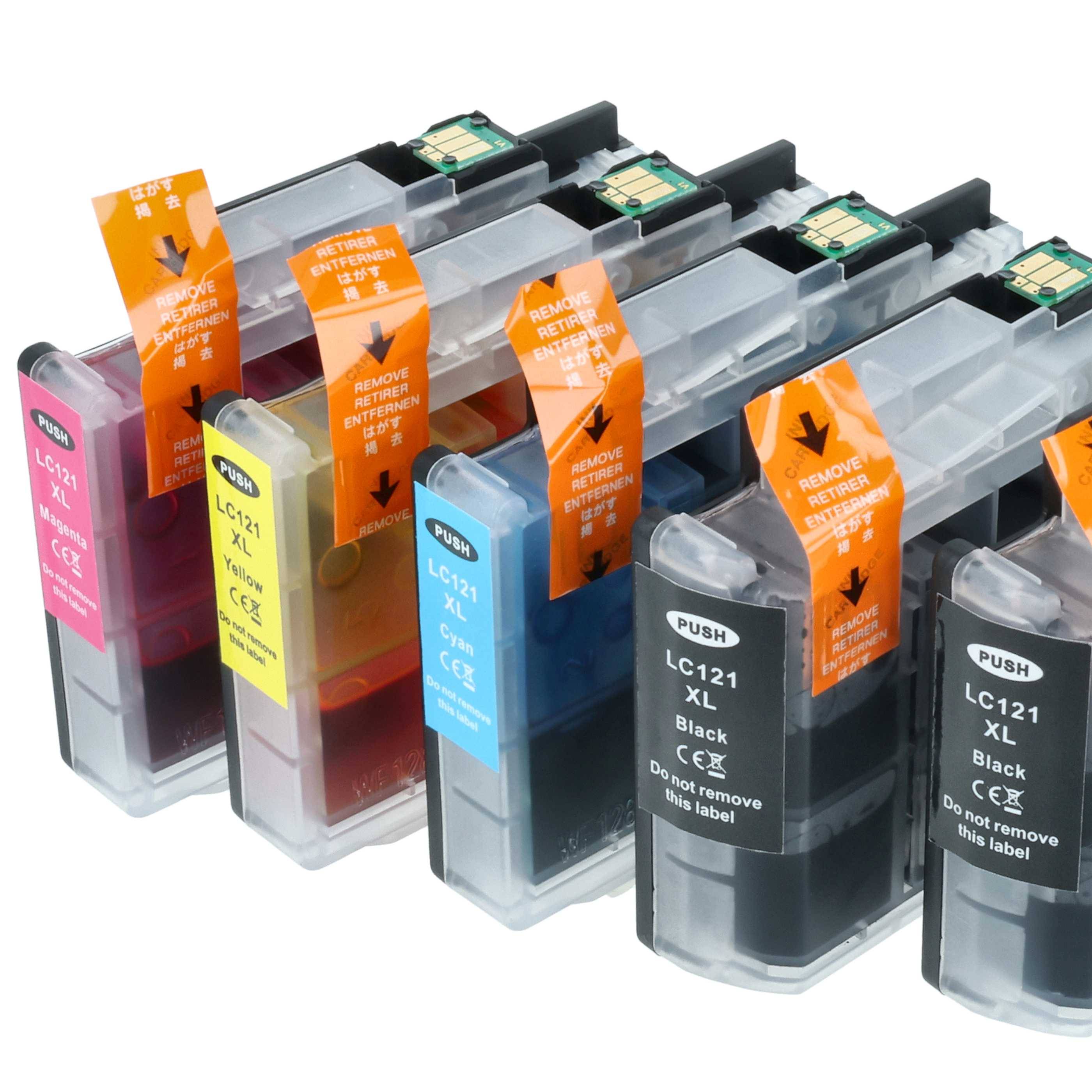 vhbw 5x Tintenpatronen kompatibel mit Brother MFC-J 245 | 870 DW, DCP-J 132 W, 752 DW Drucker + Chip (Kompatibel)-3
