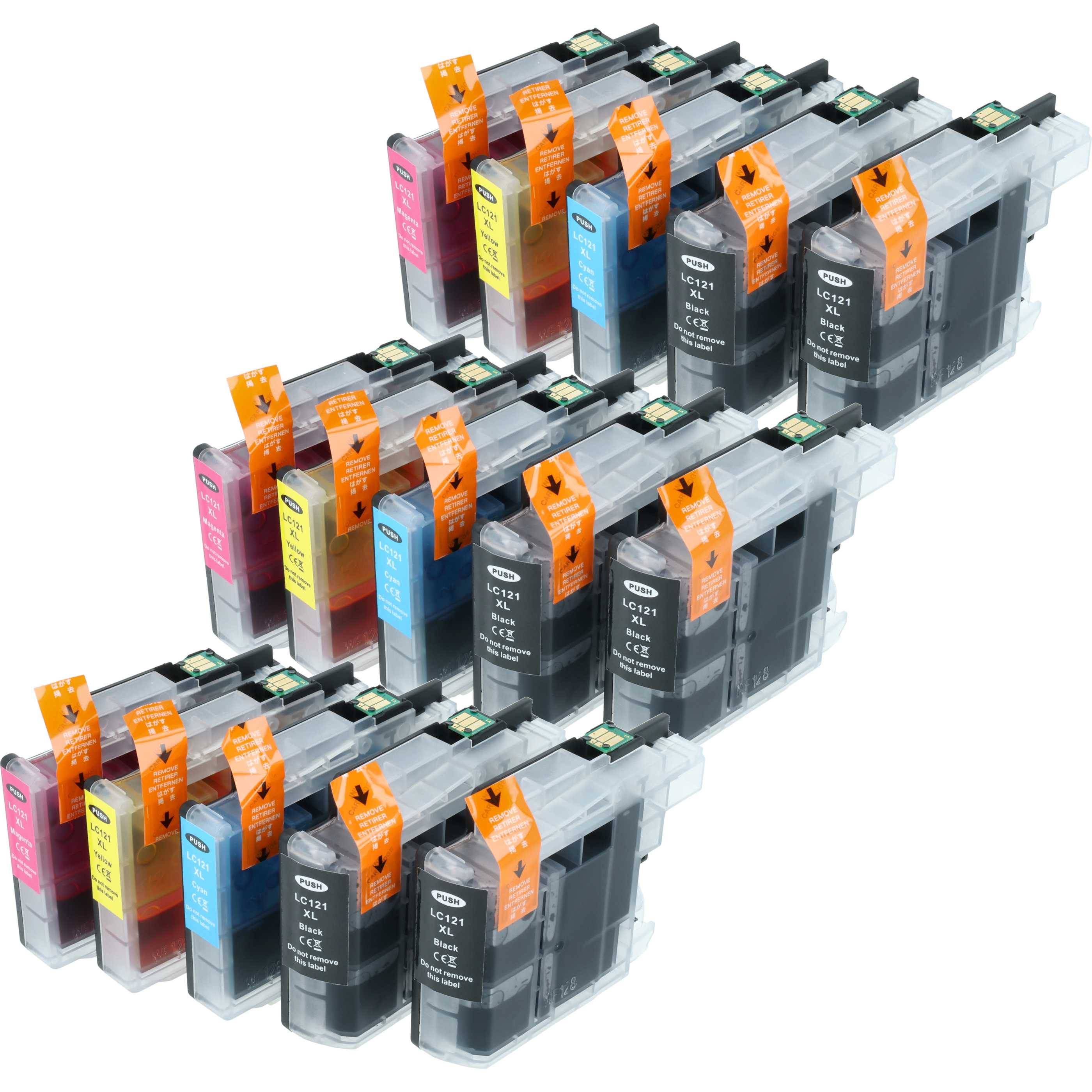 vhbw 15x Tintenpatronen kompatibel mit Brother 4510 DW | 132 W, 4310 DW, 4410 DW, 4110 DW, 4110 W, 152 W, 152 WR Drucker-0