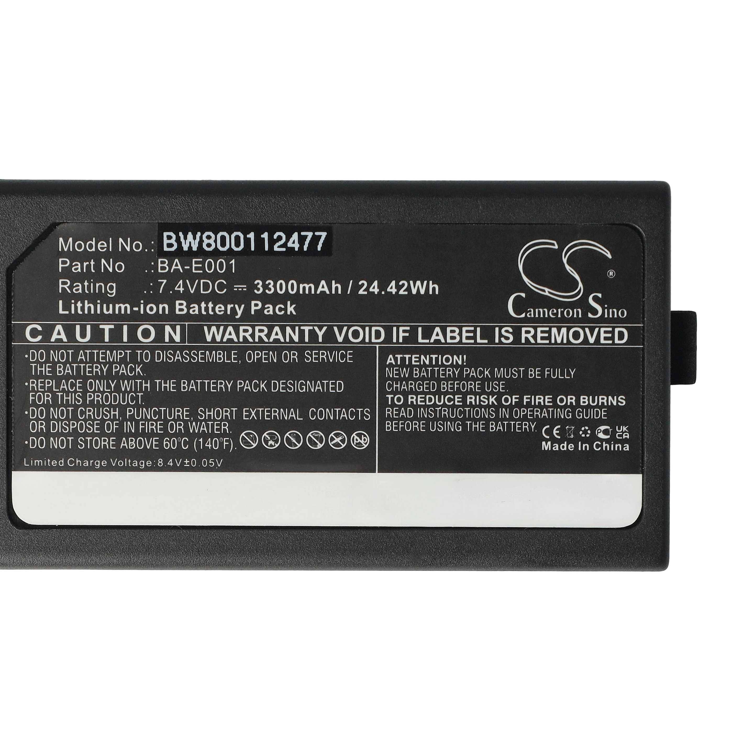 vhbw Akku kompatibel mit Brother PT PT-E300 | PT-E500, PT-750TDI Drucker Kopierer Scanner Etiketten-Drucker (3300 mAh, 7-4
