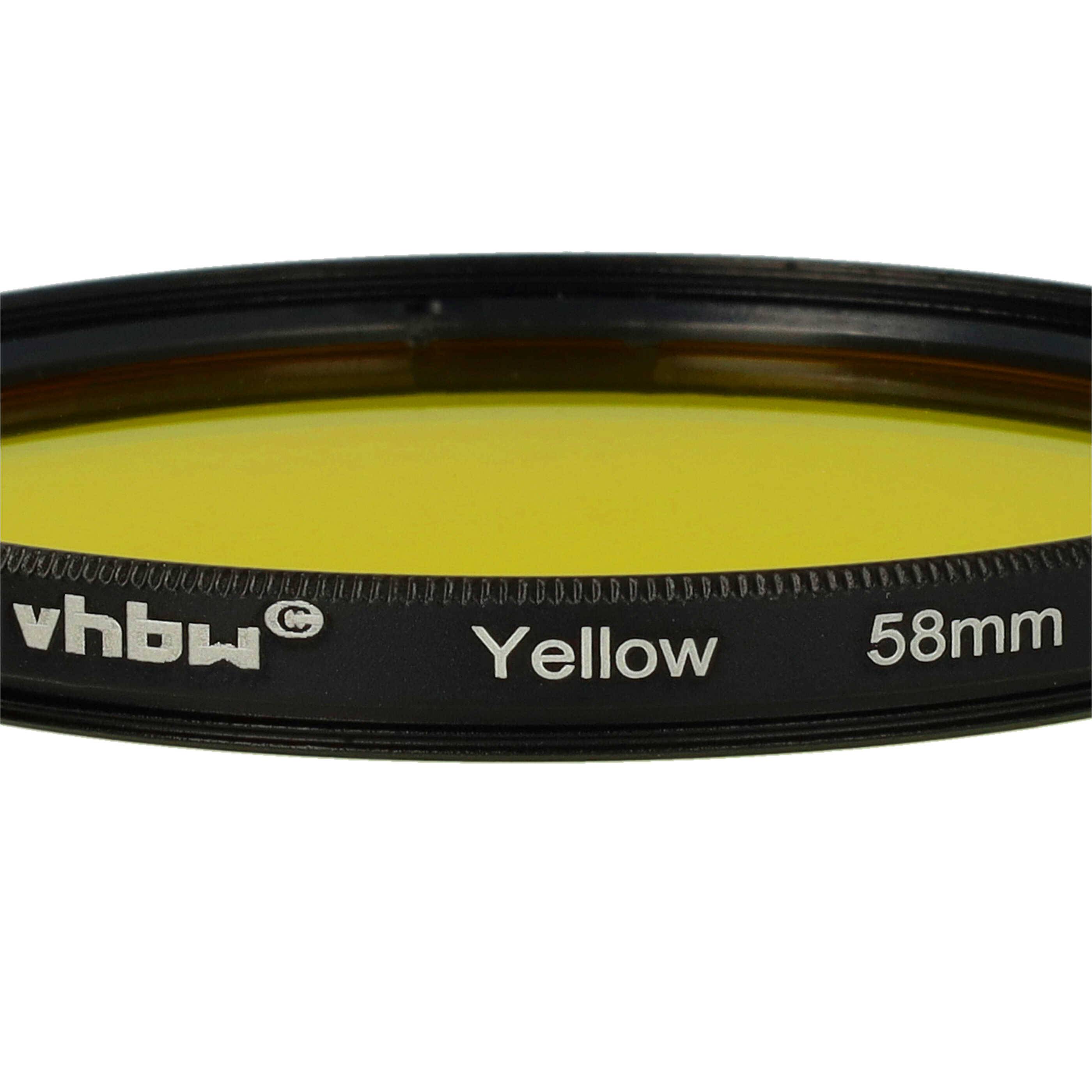 vhbw Universal Farbfilter gelb für Kamera Objektive mit 58mm Filtergewinde | Gelbfilter-4