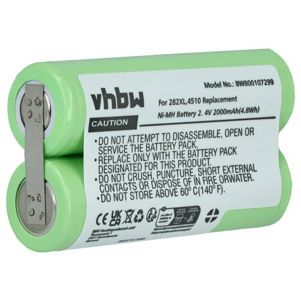 vhbw Akku kompatibel mit Remington WER8000 | XLR3000, XLR930 Rasierer Haarschneider (2000mAh, 2,4V, NiMH)