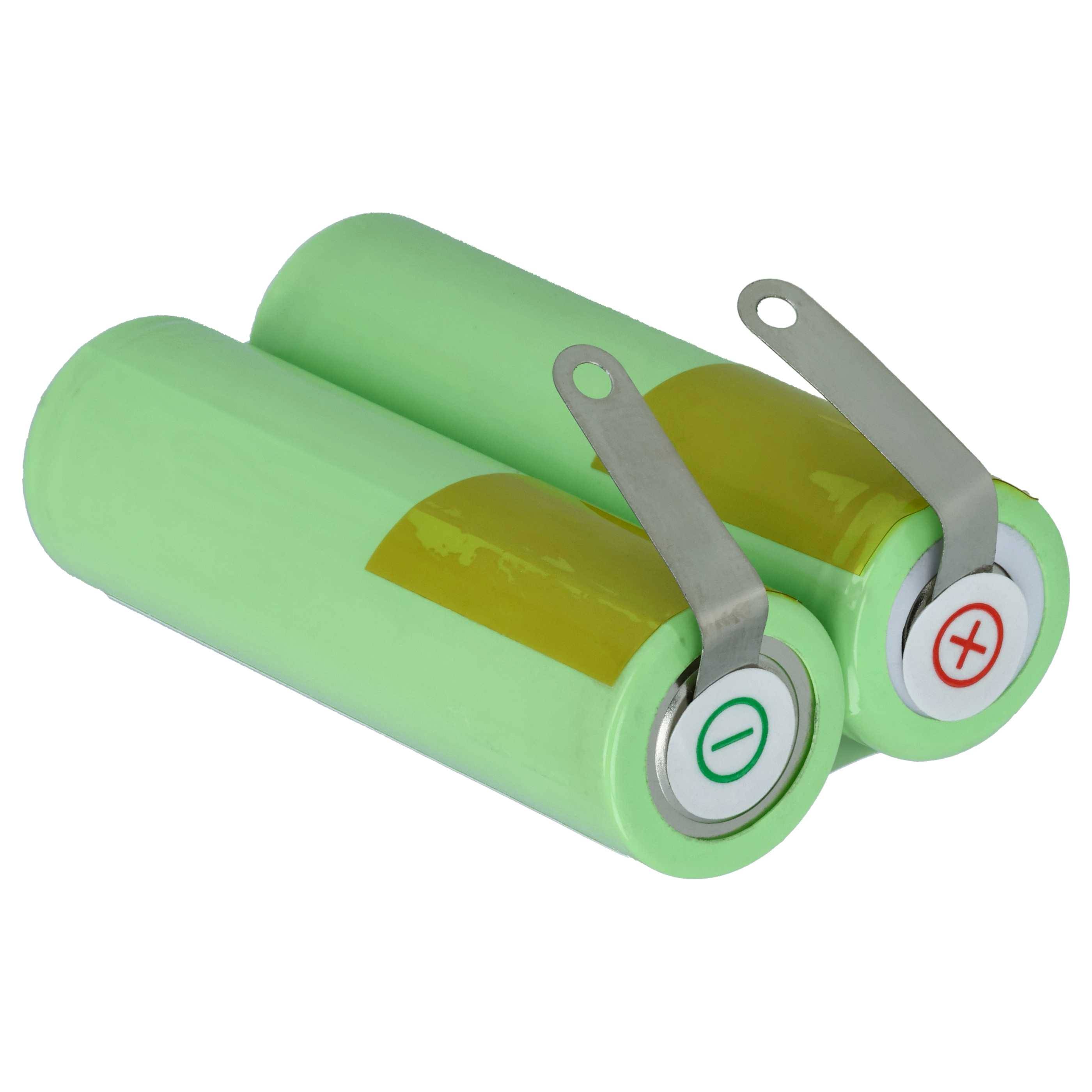 vhbw Akku kompatibel mit Remington WER8000 | XLR3000, XLR930 Rasierer Haarschneider (2000mAh, 2,4V, NiMH)-2
