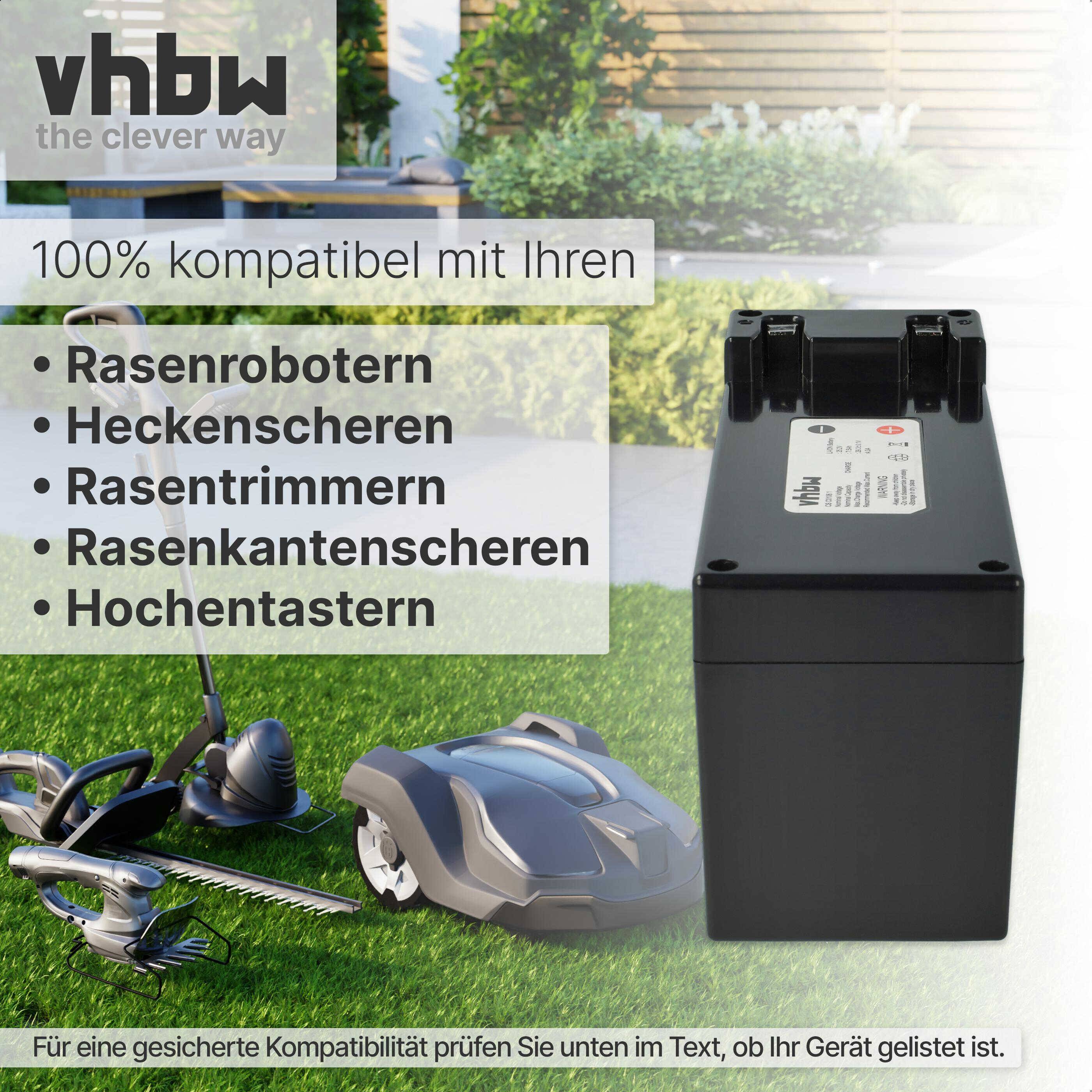 vhbw Akku kompatibel mit Wiper Runner Xe | R Xe, Walker, Runner Xp, Runner Xkh, Runner Xk Rasenroboter (7,5Ah, 25,2V-2