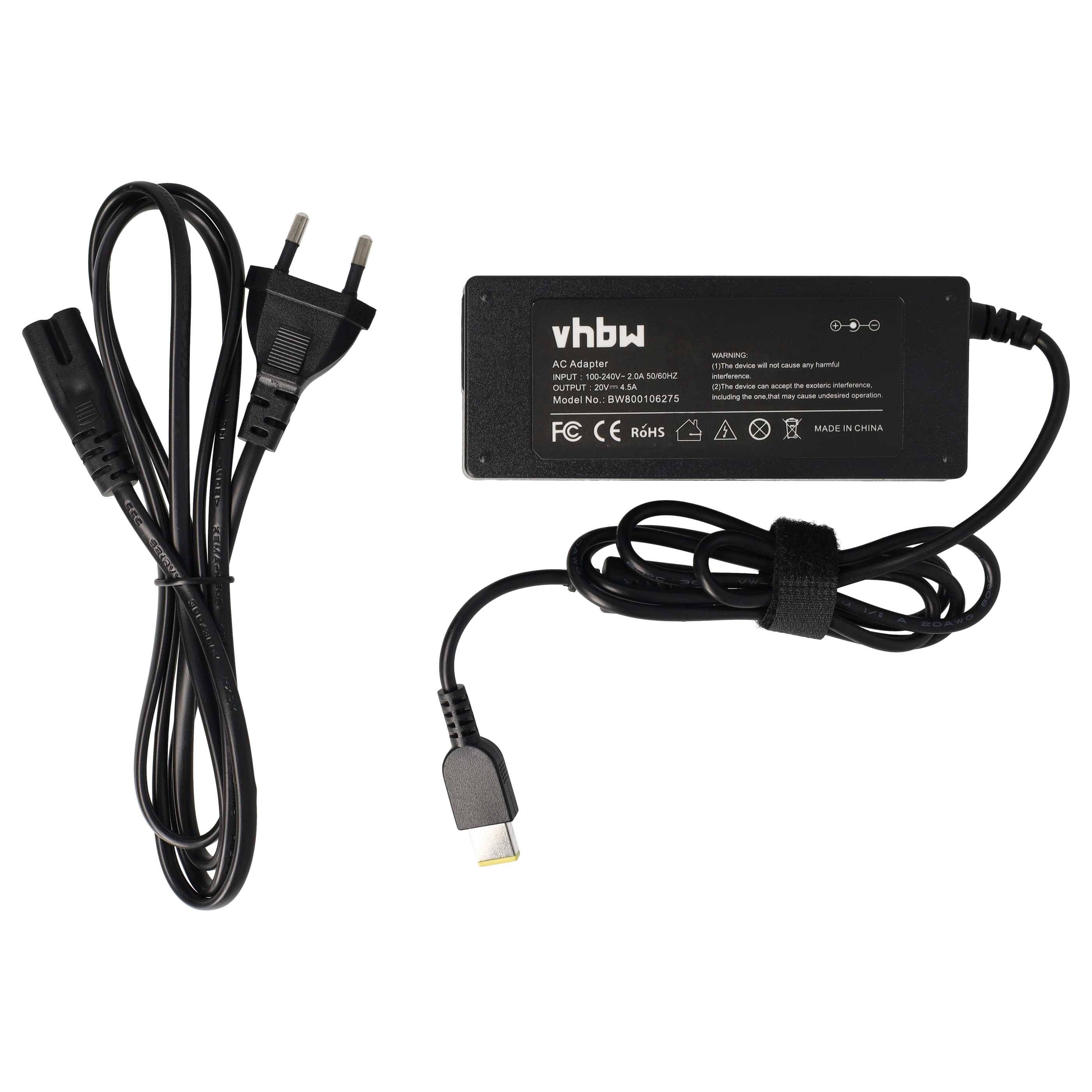 vhbw Netzteil kompatibel mit Lenovo ThinkPad T440P | W540, X1 Carbon, T540p (Dual Core), T440s, X240 Notebook, 90 W-0