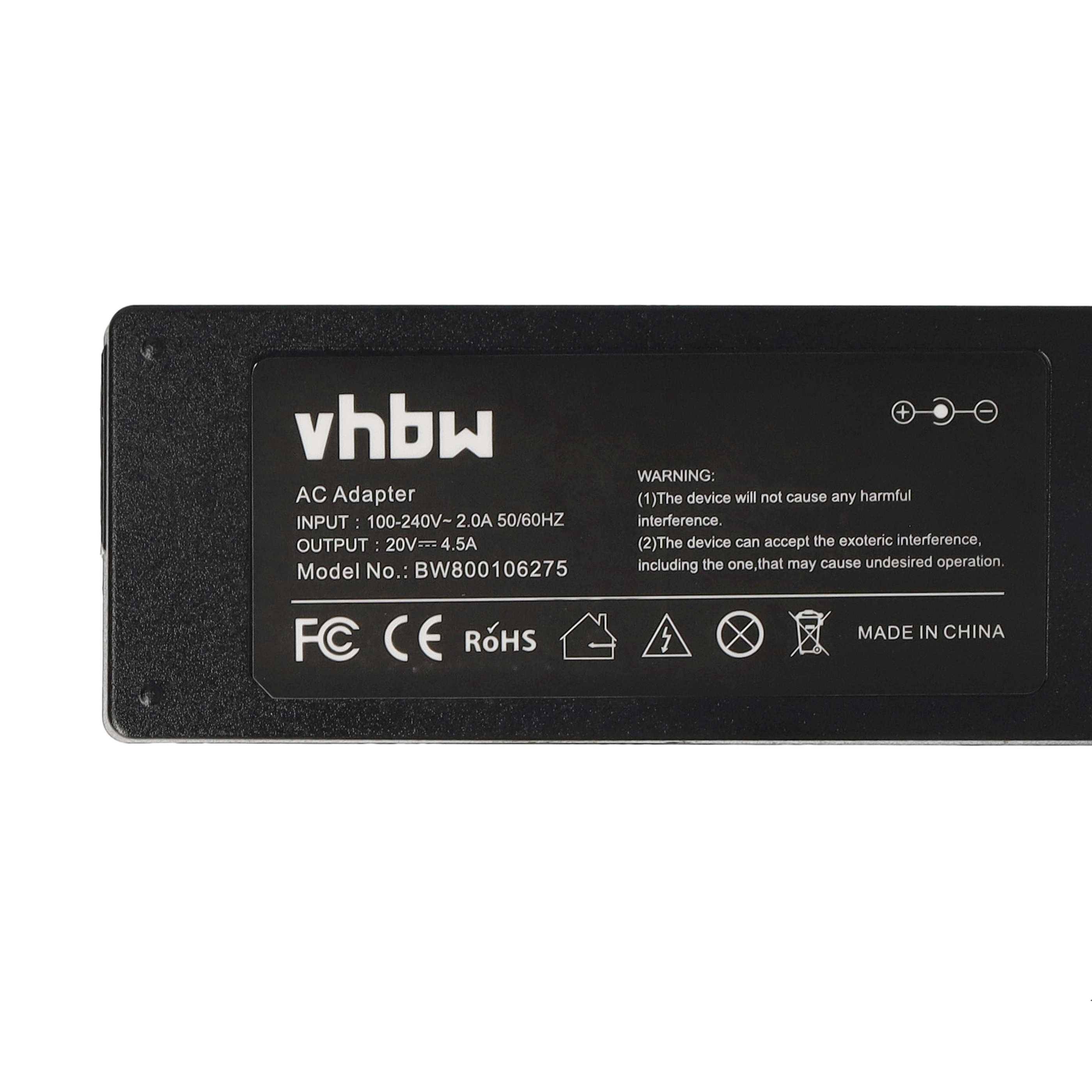 vhbw Netzteil kompatibel mit Lenovo ThinkPad T440P | W540, X1 Carbon, T540p (Dual Core), T440s, X240 Notebook, 90 W-4