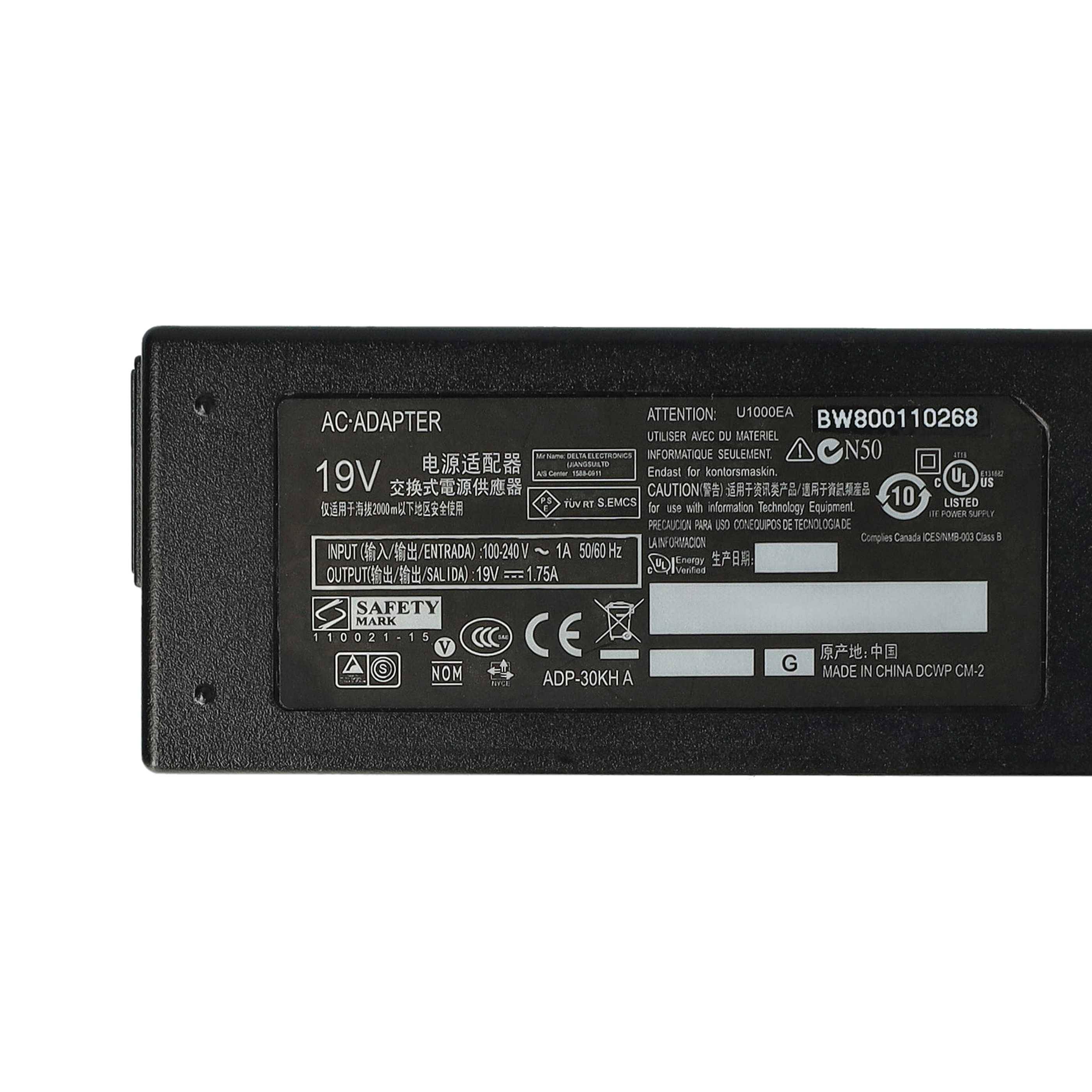 vhbw 1x Netzteil kompatibel mit Asus EeeBook F205, F205T, T100, T100TA, X205T, T100TAF, X205TA, F205TA, X205 Notebook-4