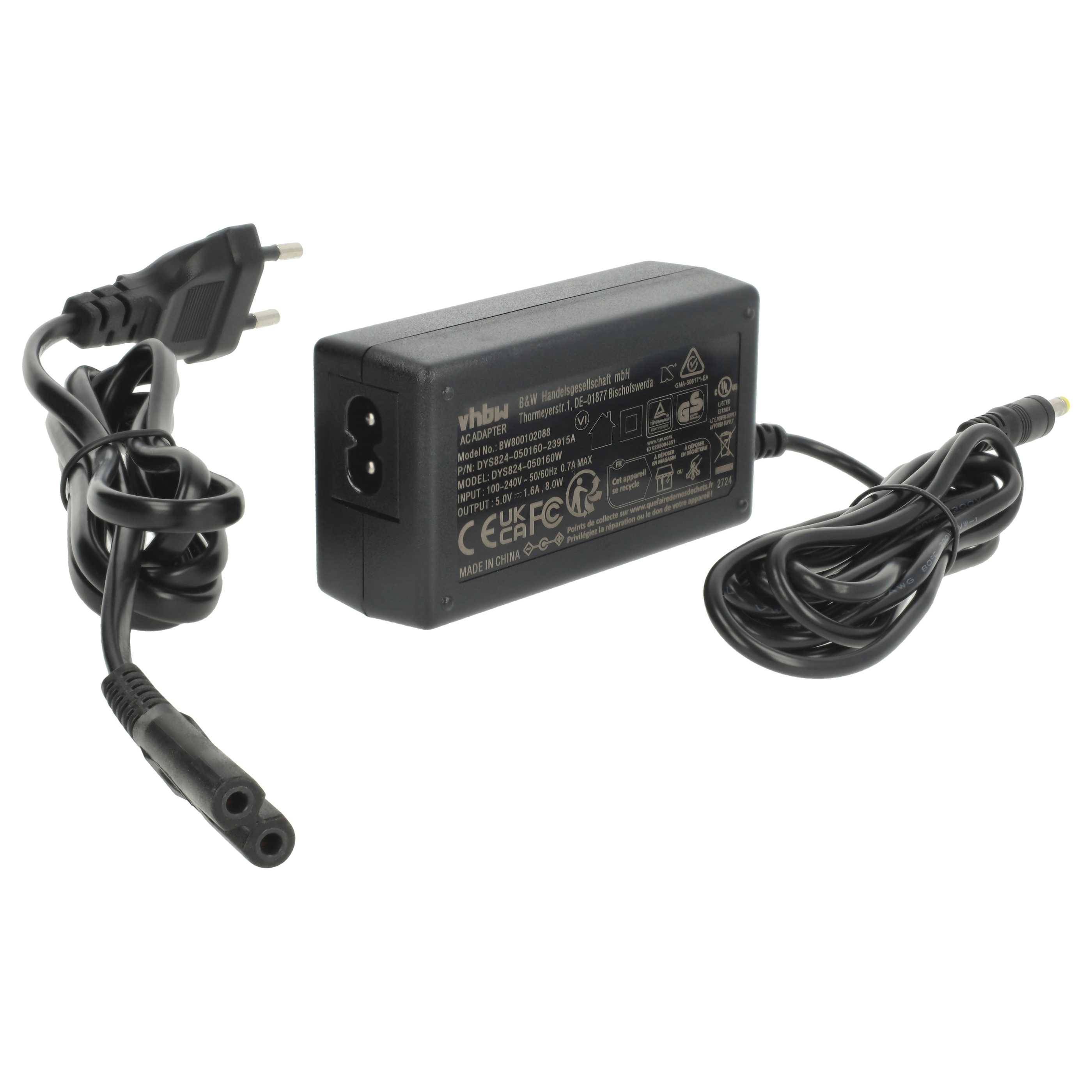 vhbw Netzteil kompatibel mit Panasonic HC-V700 | HC-V707, HDC-HS60K, HDC-HS60, HC-V500, HDC-HS60GK, HC-V100, HC-V10-0