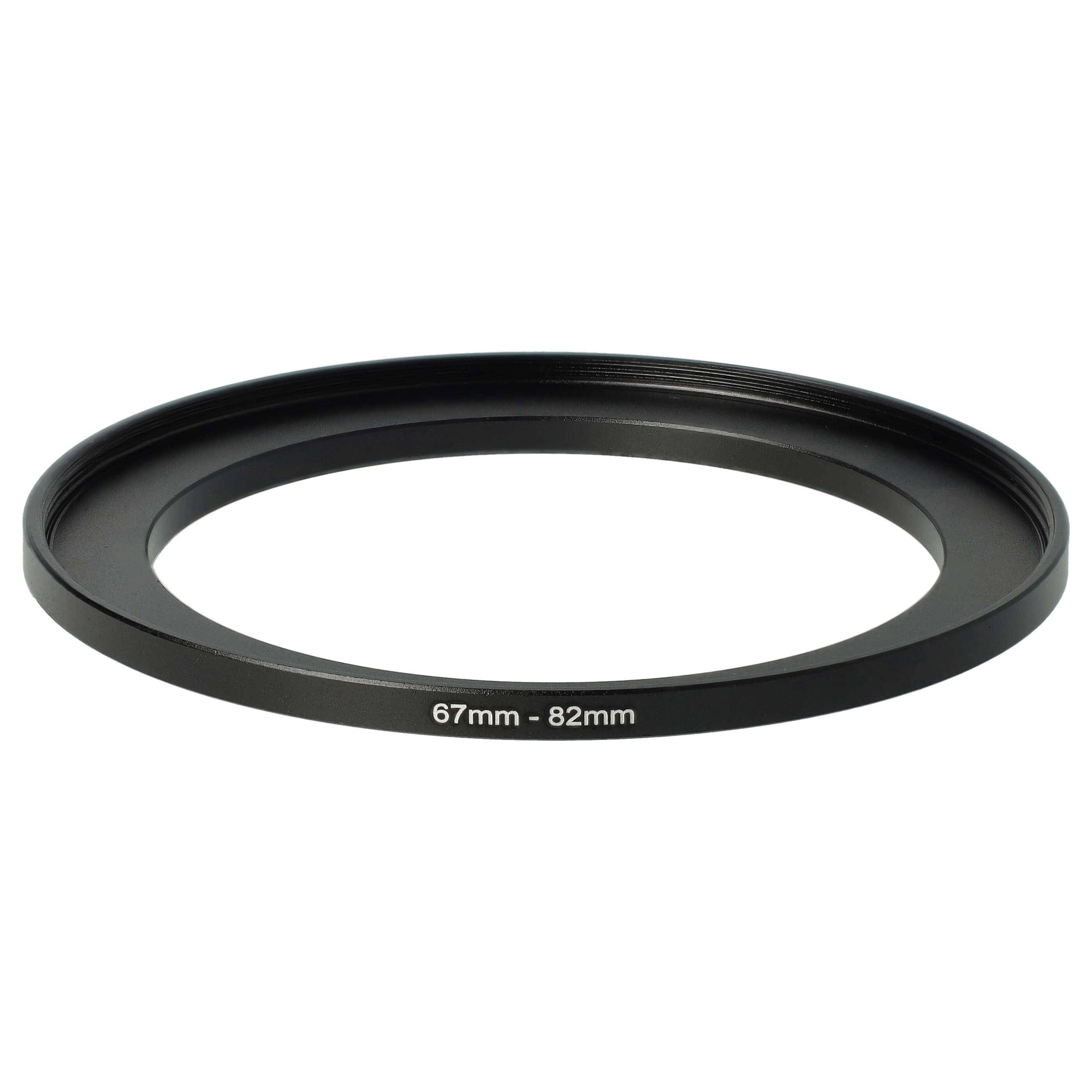 vhbw Step-Up-Ring Adapter 67 - 82mm | für Kamera Objektiv - Filteradapter, Metall Schwarz-0