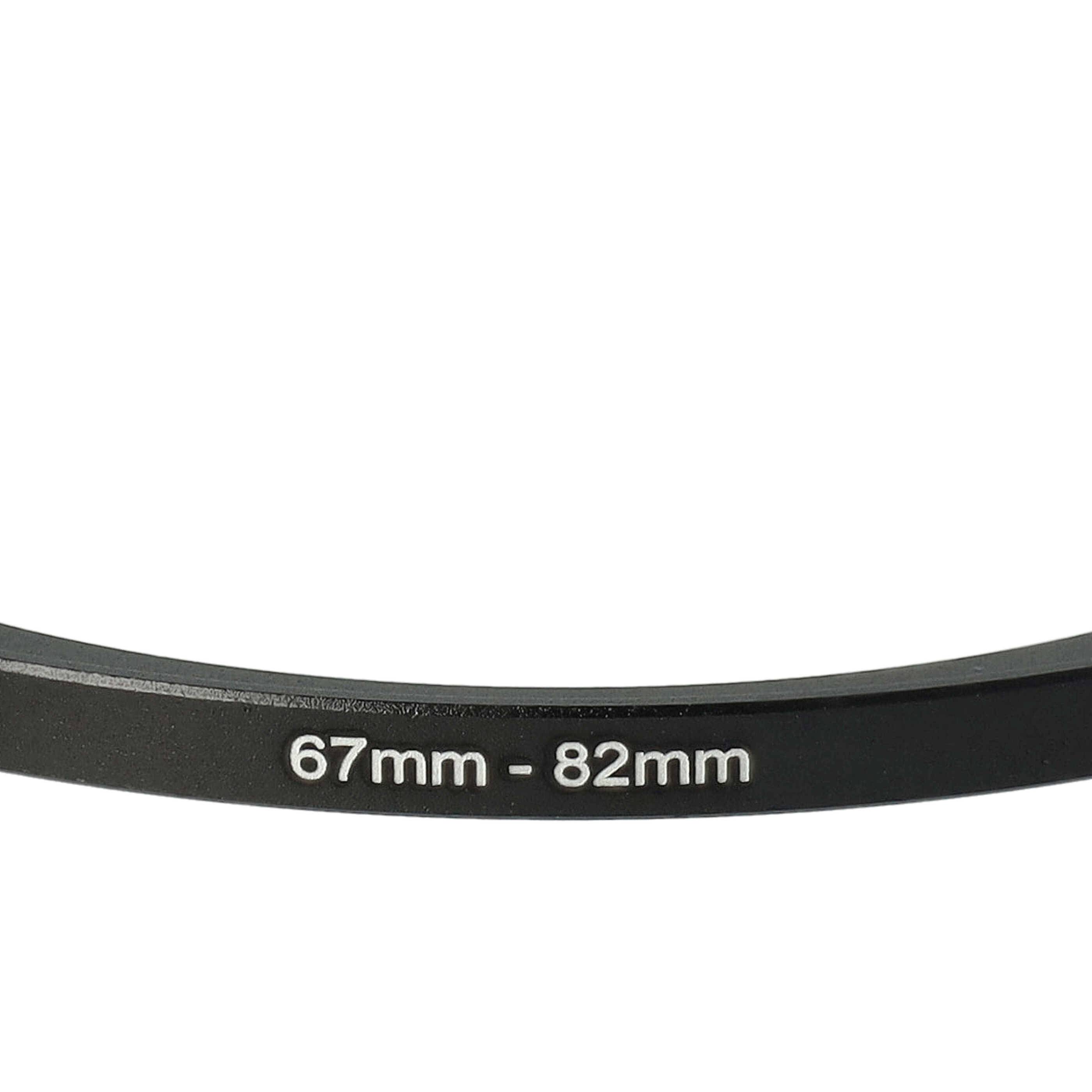vhbw Step-Up-Ring Adapter 67 - 82mm | für Kamera Objektiv - Filteradapter, Metall Schwarz-4