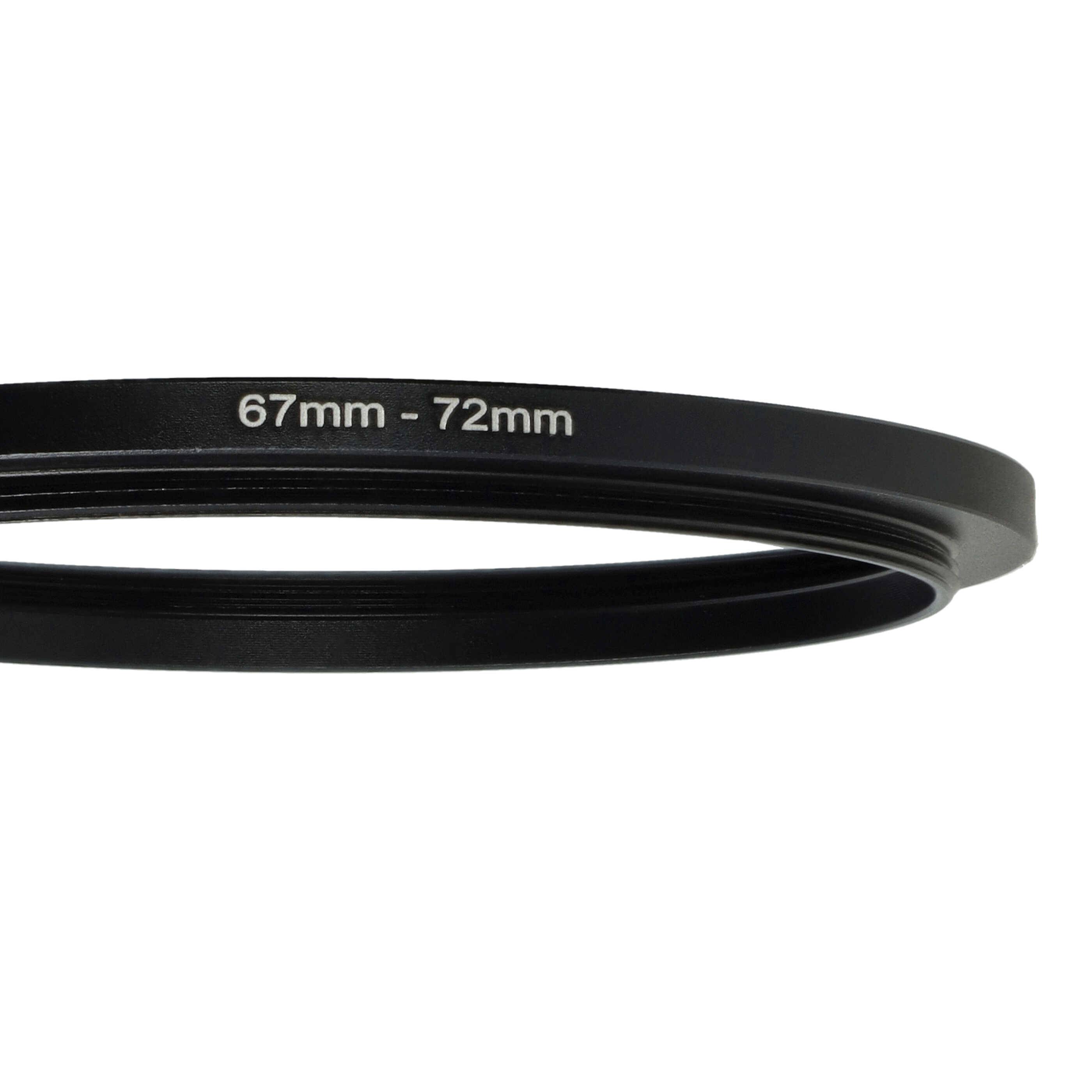 vhbw Step-Up-Ring Adapter 67mm - 72mm für Kamera Objektiv | Filteradapter, Metall Schwarz-4