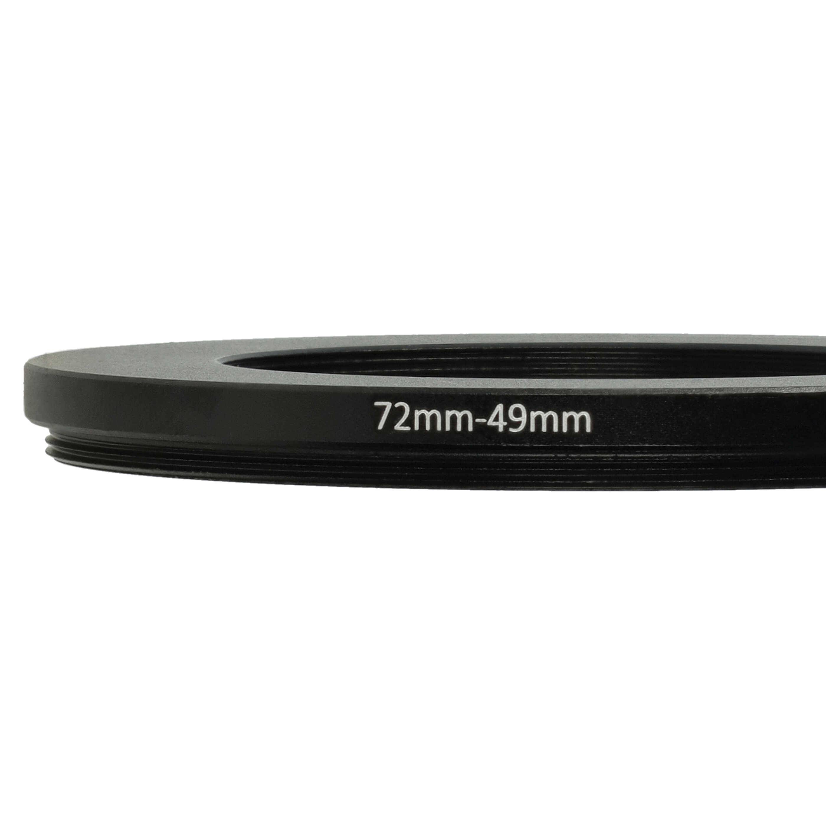 vhbw Step-Down-Ring Adapter von 72 mm auf 49 mm für Kamera Objektiv | Filteradapter, Metall, Schwarz-4