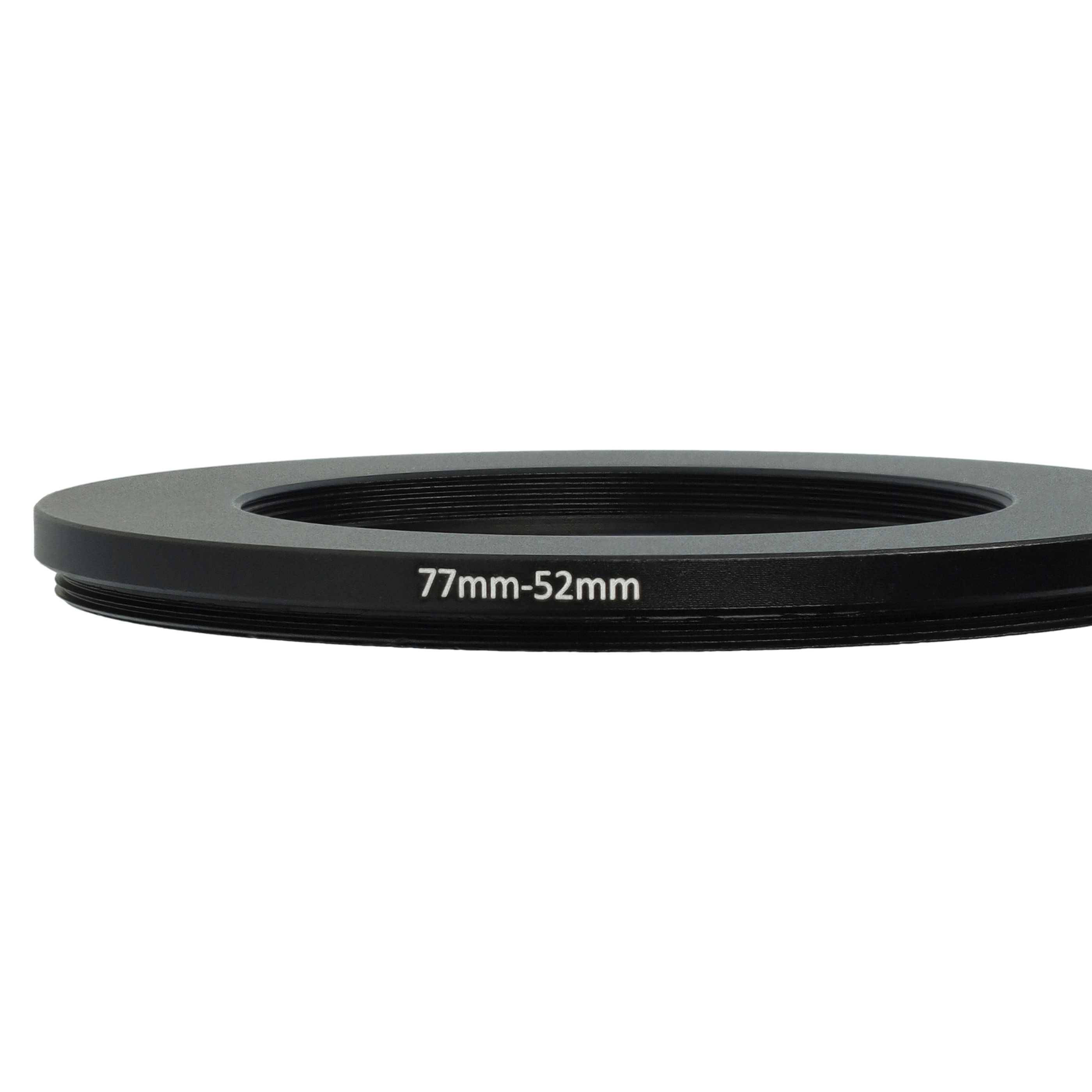 vhbw Step-Down-Ring Adapter von 77 mm auf 52 mm für Kamera Objektiv | Filteradapter, Metall Schwarz-4