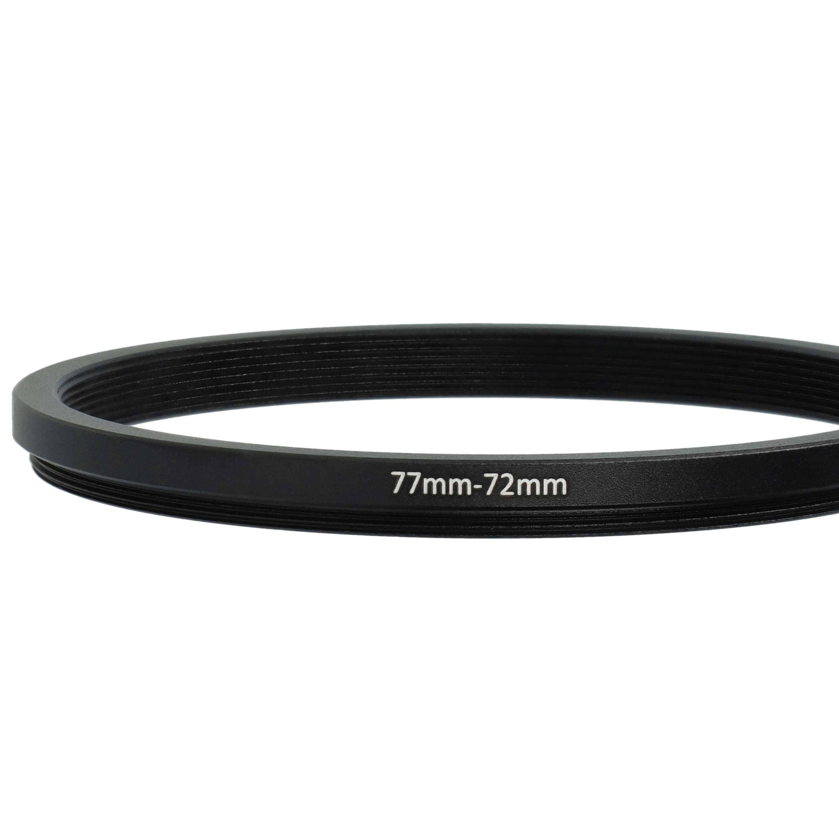 vhbw Step-Down-Ring Adapter von 77 mm auf 72 mm für Kamera Objektiv | Filteradapter, Metall Schwarz-4