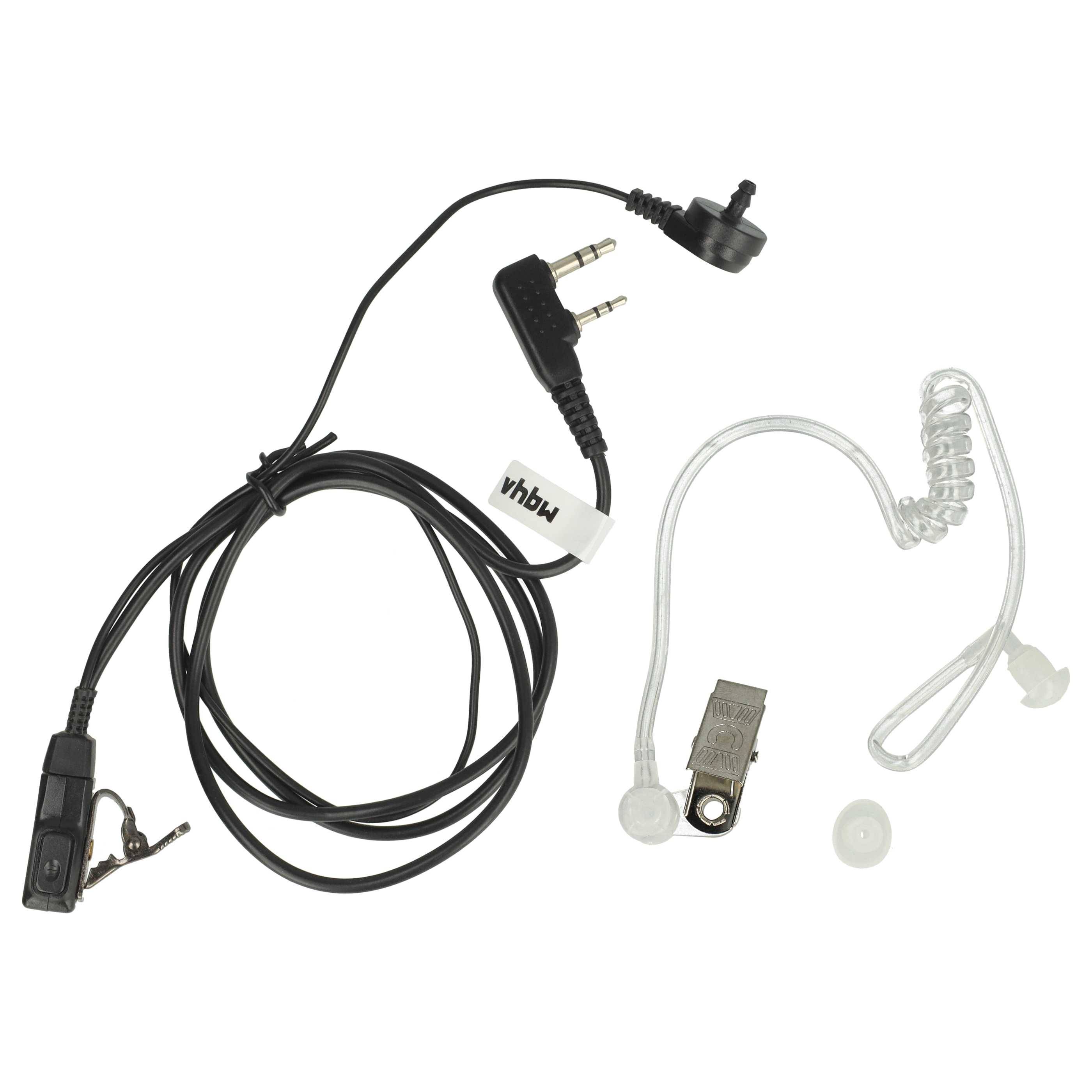 vhbw Headset kompatibel mit Kenwood TH-21BT | TH-22, TH-225, TH-205AT, TH-205E, TH-21, TH-215, TH-215A, TH-21AT-0