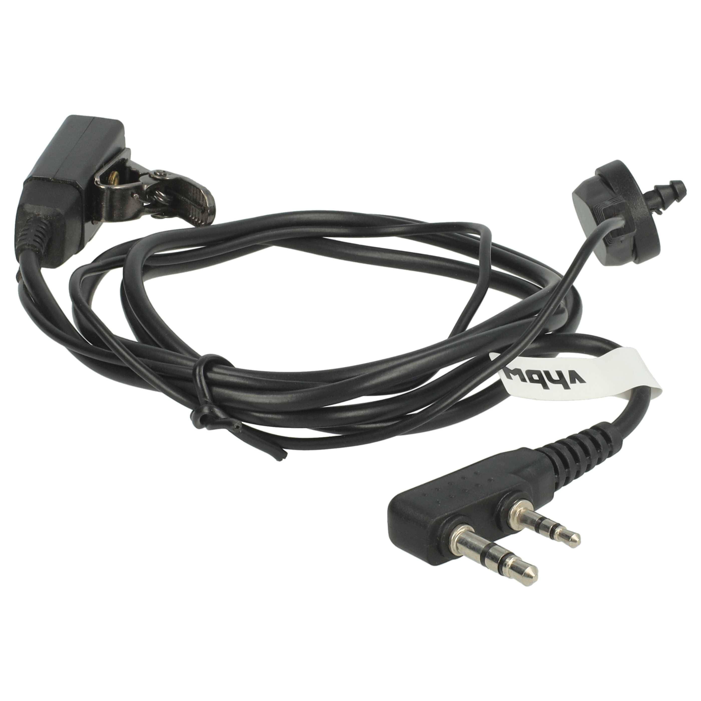 vhbw Headset kompatibel mit Kenwood TH-21BT | TH-22, TH-225, TH-205AT, TH-205E, TH-21, TH-215, TH-215A, TH-21AT-2