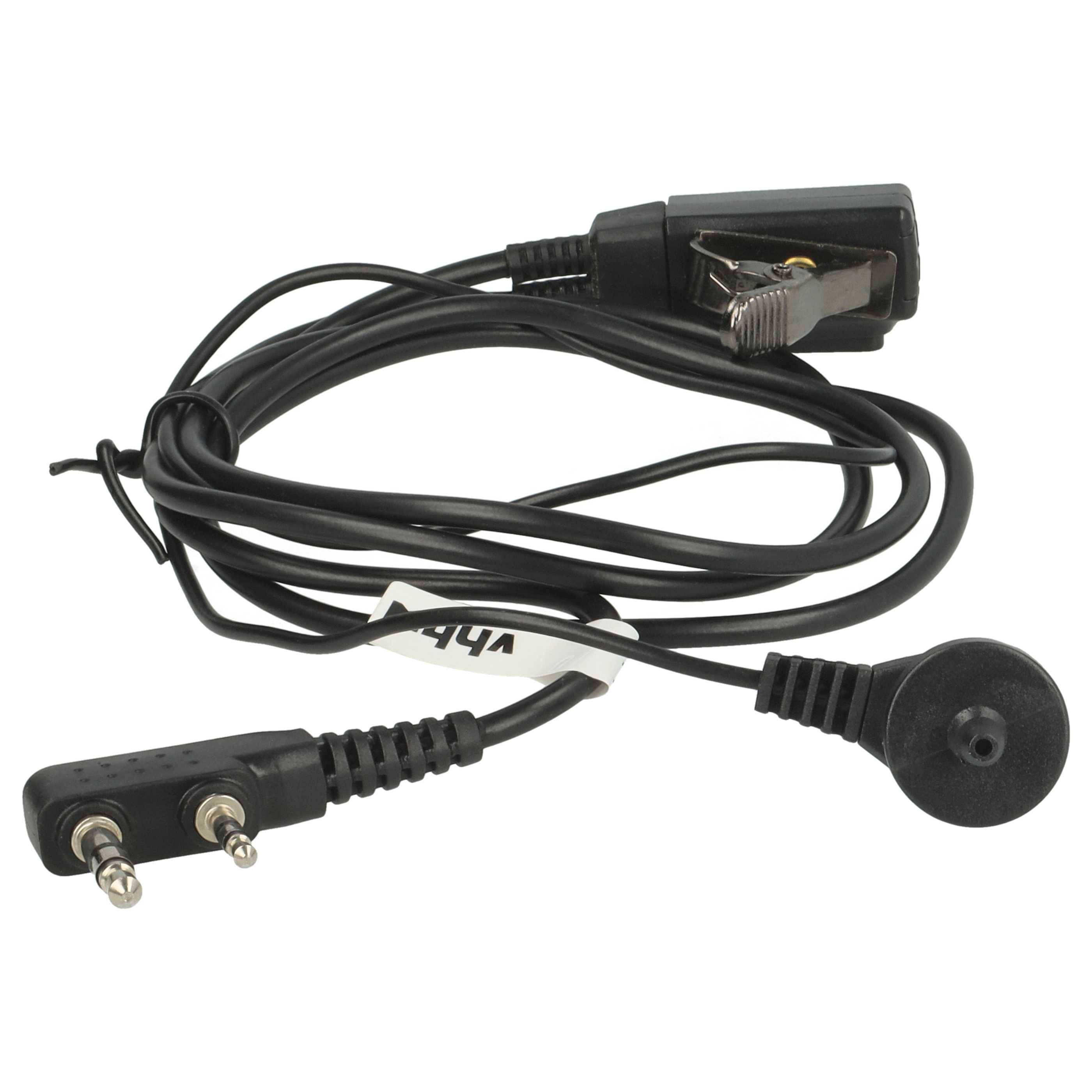 vhbw Headset kompatibel mit Kenwood TH-21BT | TH-22, TH-225, TH-205AT, TH-205E, TH-21, TH-215, TH-215A, TH-21AT-3