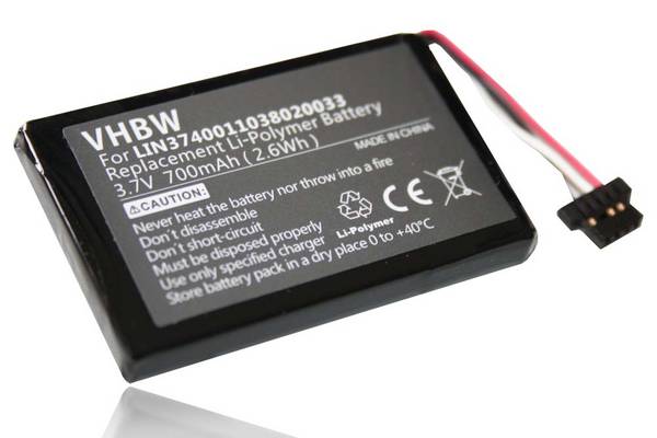 vhbw Akku kompatibel mit Navigon 20 Plus | 20 Easy GPS Navigation Navi (700 mAh, 3,7 V, Li-Polymer)