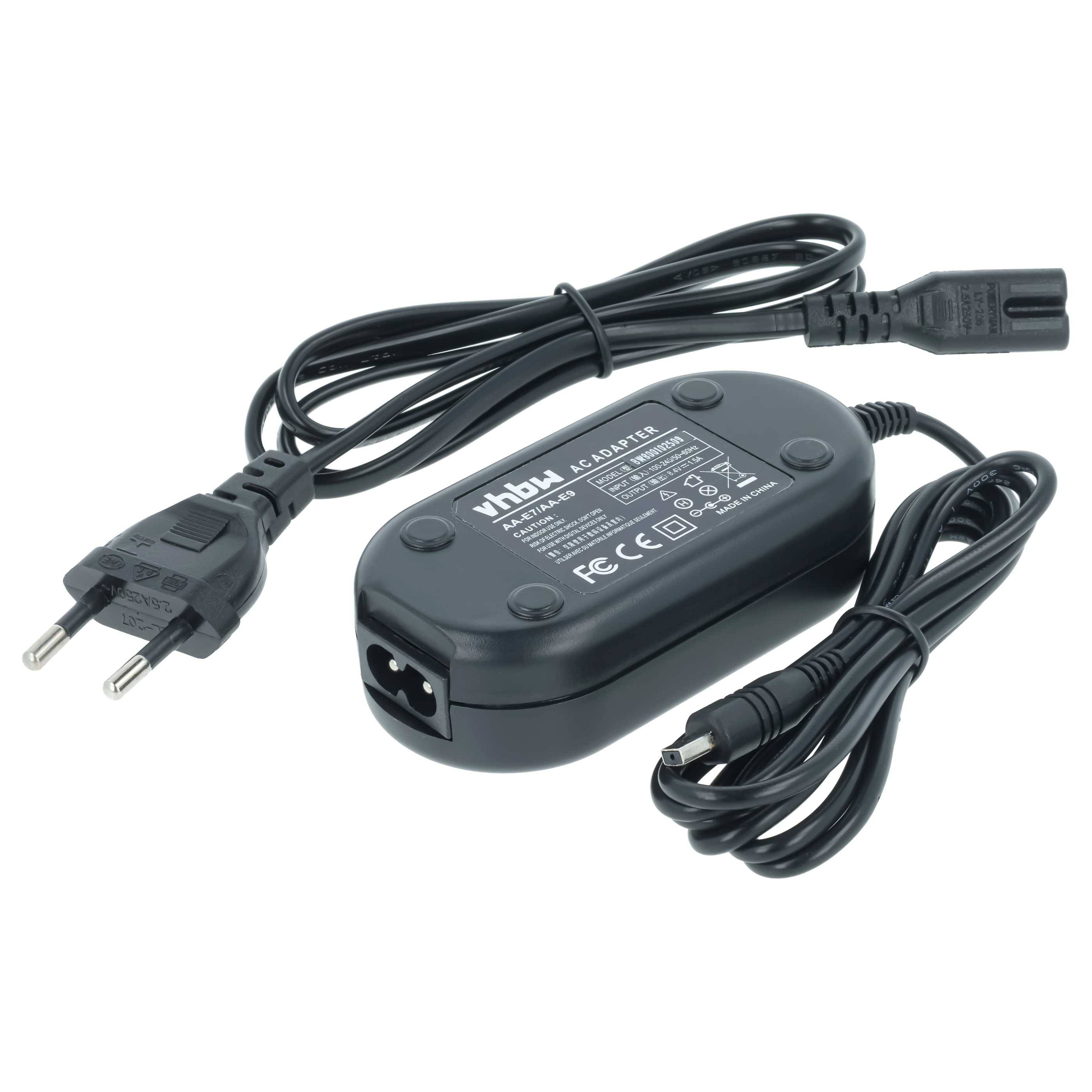 vhbw Netzteil kompatibel mit Samsung SC-DX105 | SC-DX205, SC-HMX20, SC-MX20, SC-HMX10, SC-MX10A, SC-MX10 Kamera-1