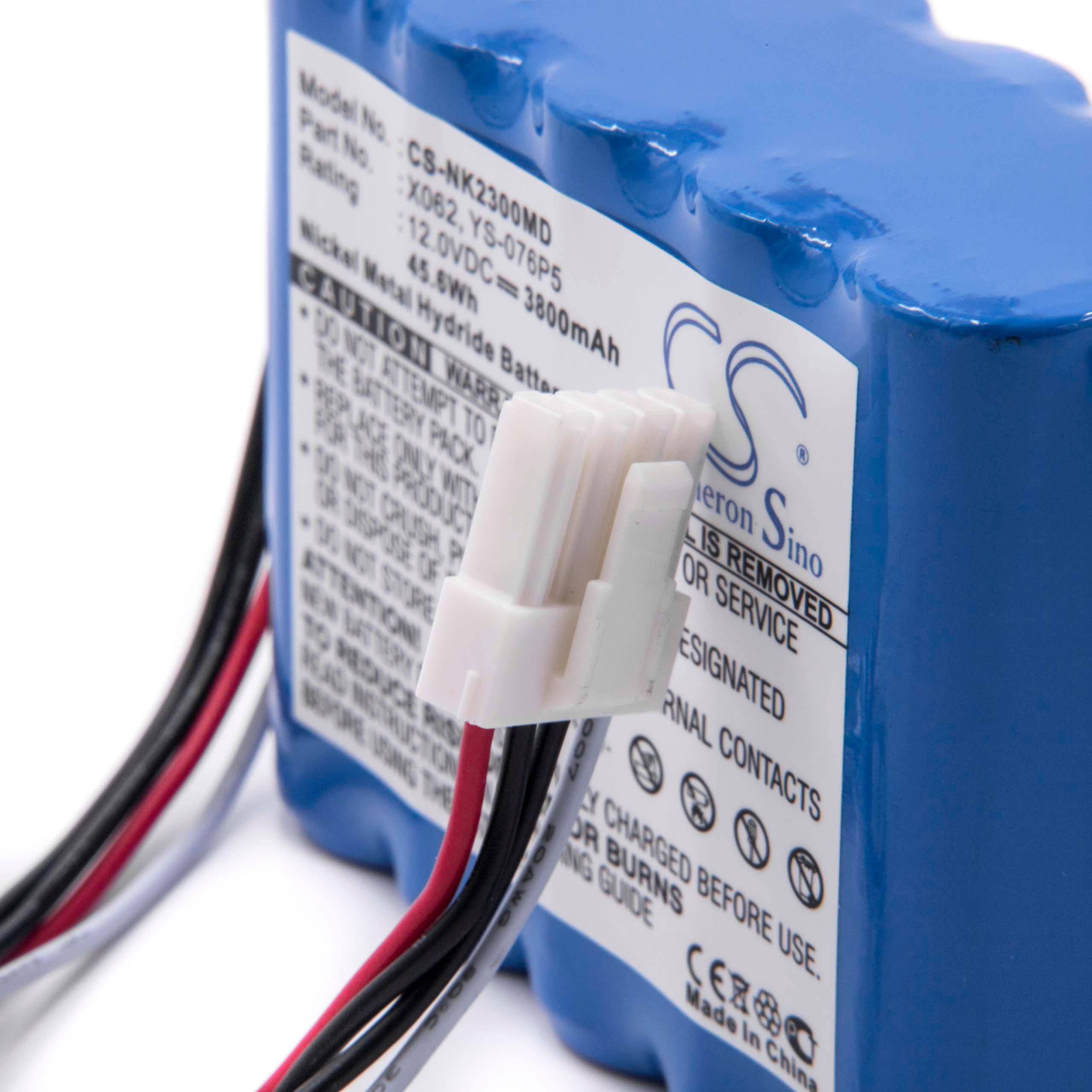 vhbw Akku Ersatz für Nihon Kohden 608237 | YS-076P5, X062, 10HR-4/3FAUC-NK, 10HP-4/3FAUR-NK für Medizintechnik (3800 mAh-1