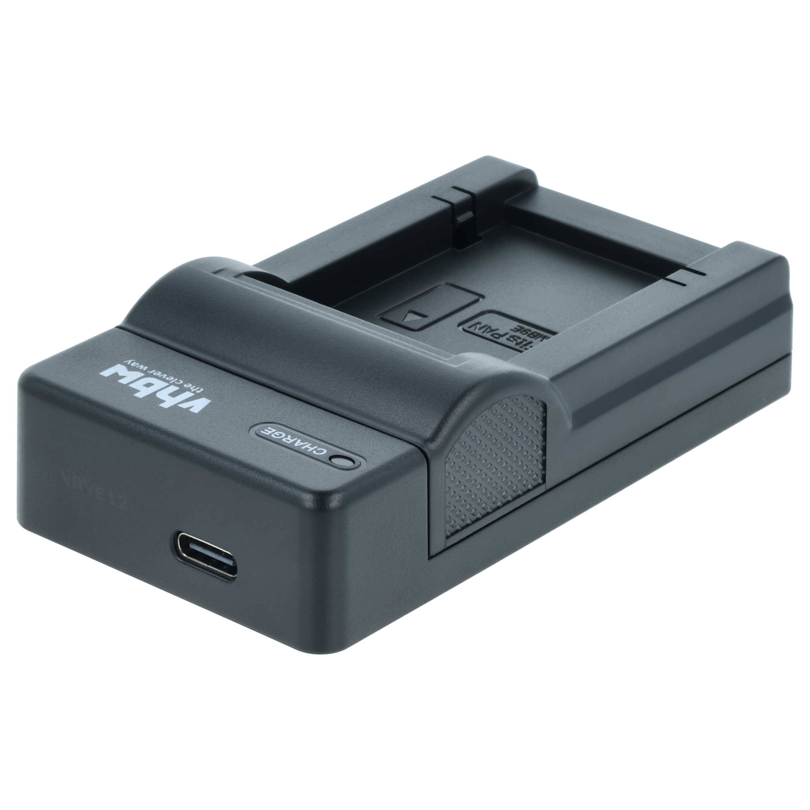 vhbw USB-C Ladegerät kompatibel mit Panasonic DMC-BMB9 | DMW-BMB9E Kamera Camcorder - Ladeschale + USB-C Kabel-1