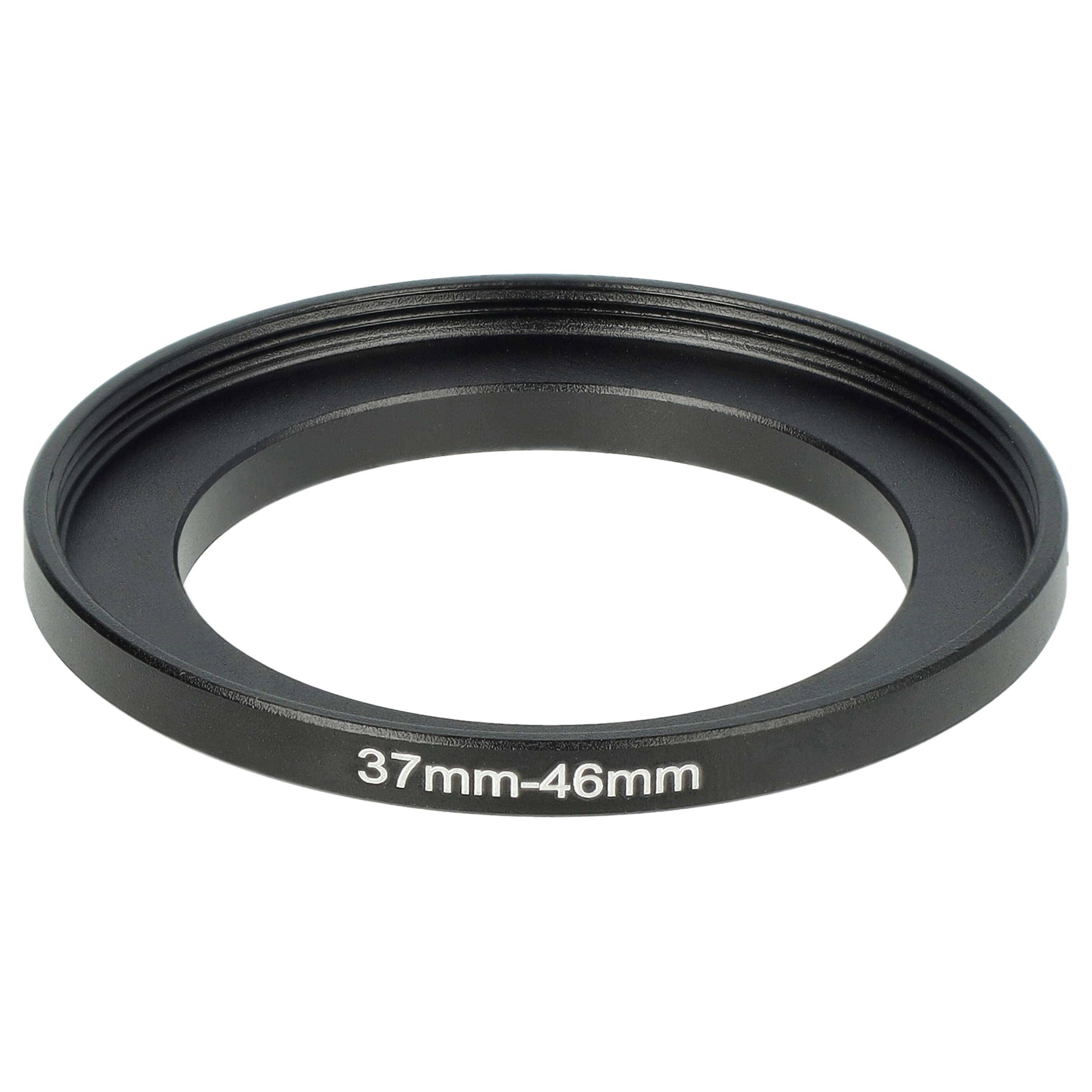 vhbw Step-Up-Ring Adapter von 37 mm auf 46 mm für Kamera Objektiv | Filteradapter, Metall, Schwarz-0