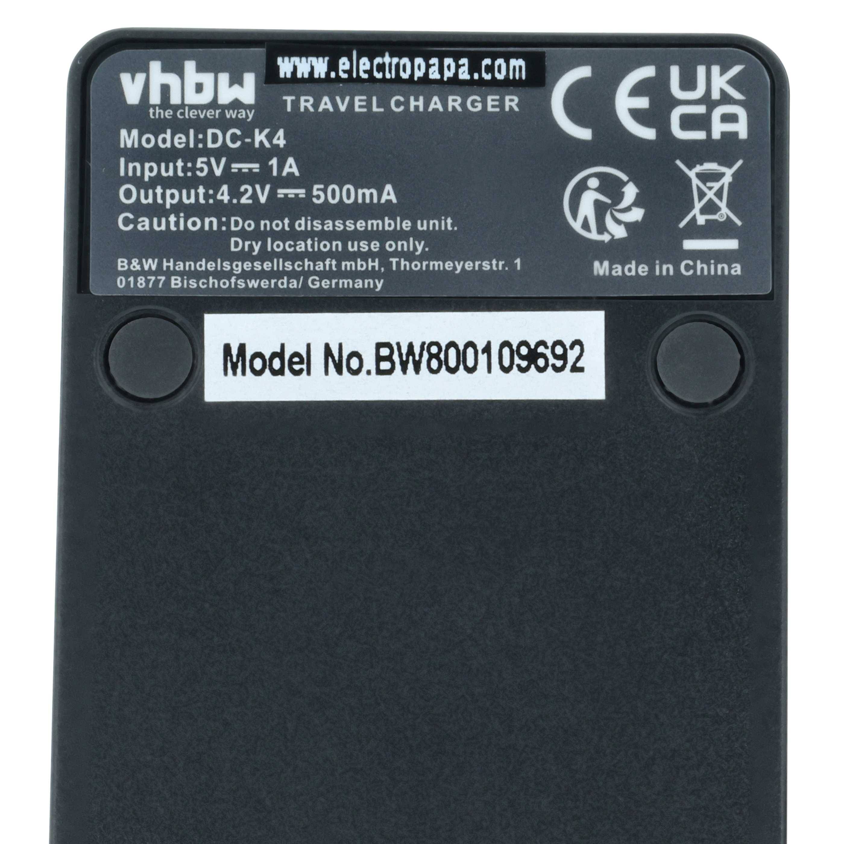 vhbw USB Ladegerät kompatibel mit Casio Exilim EX-Z350, EX-Z550, EX-Z800, EX-ZS100, EX-ZS150, EX-ZS5, EX-ZS6 Kamera-3