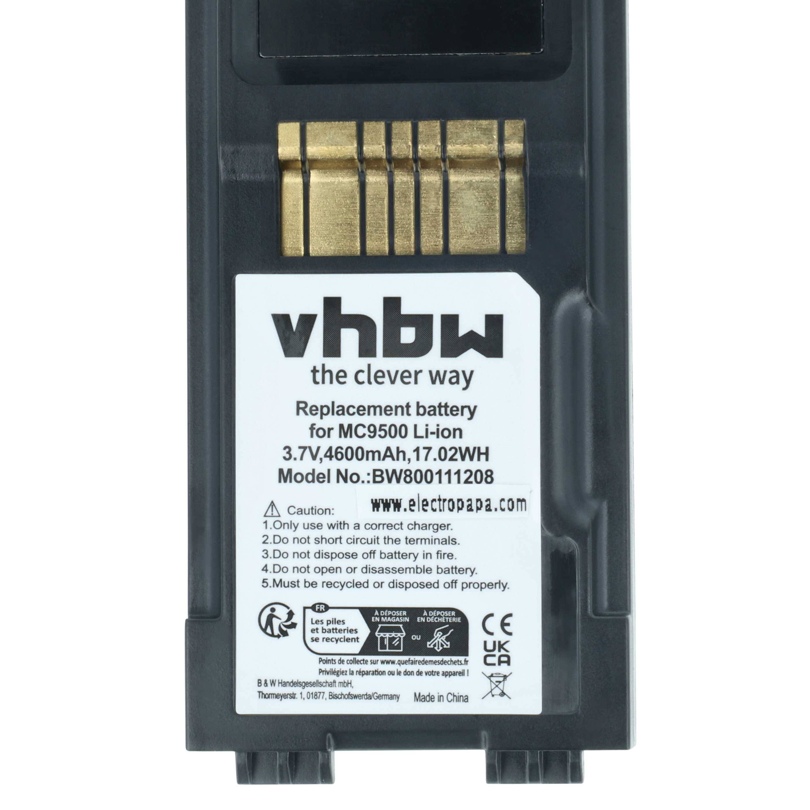 vhbw Akku Ersatz für Symbol 82-111636-01 | BTRY-MC95IABA0 für Barcodescanner POS (4600 mAh, 3,7 V, Li-Ion)-2