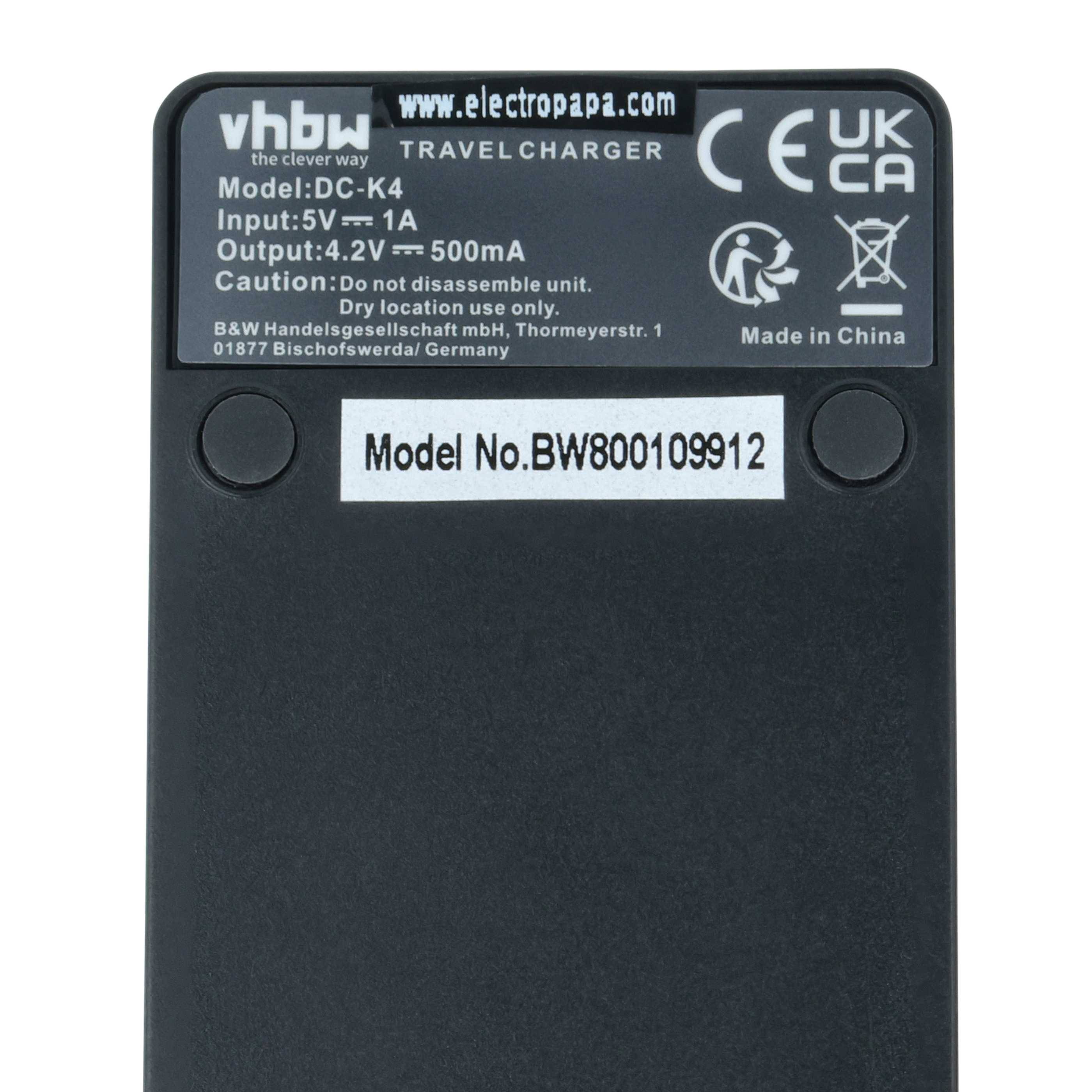 vhbw USB-C Ladegerät kompatibel mit Luiton LT-316 Kamera | Ladeschale + USB-C Kabel Ladeanzeige-3