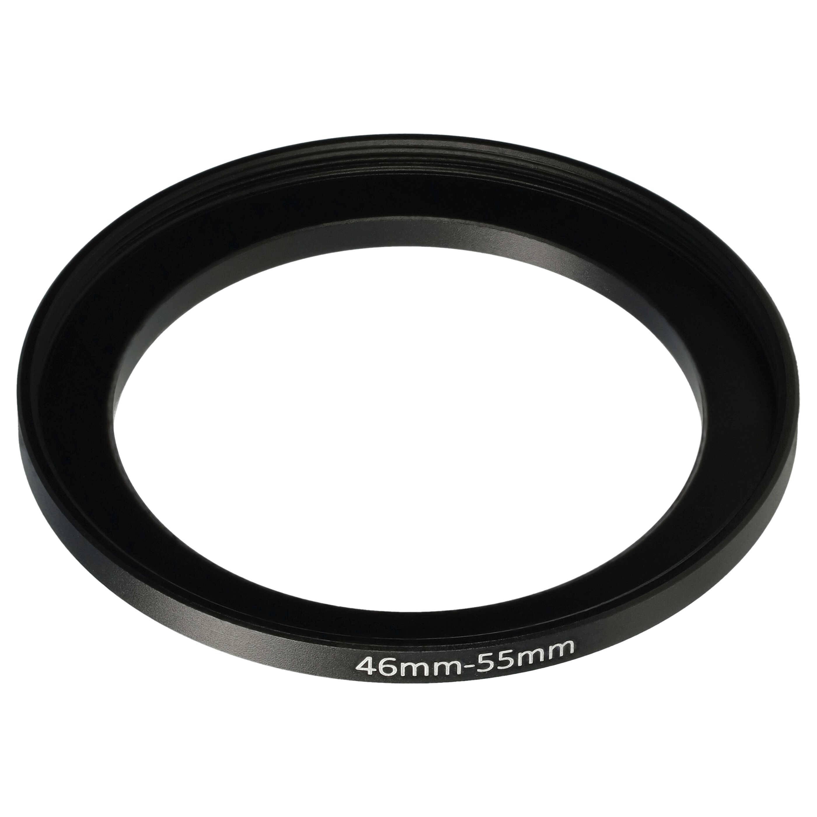 vhbw Step-Up-Ring Adapter von 46 mm auf 55 mm für Kamera Objektiv | Filteradapter, Metall, Schwarz-0