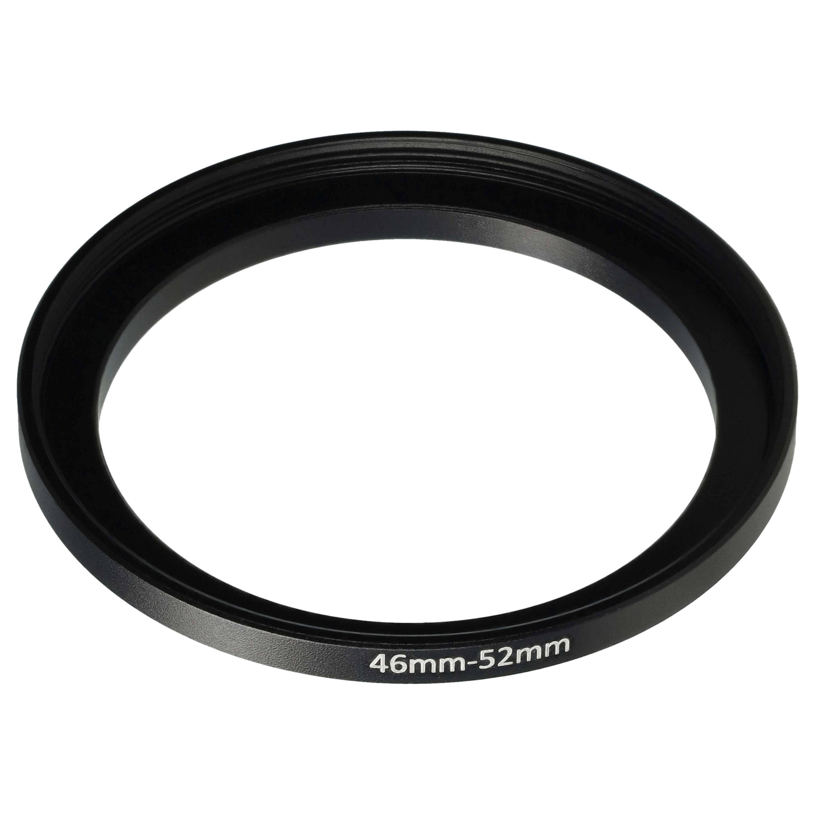vhbw Step-Up-Ring Adapter von 46 mm auf 52 mm für Kamera Objektiv | Filteradapter, Metall, Schwarz-0