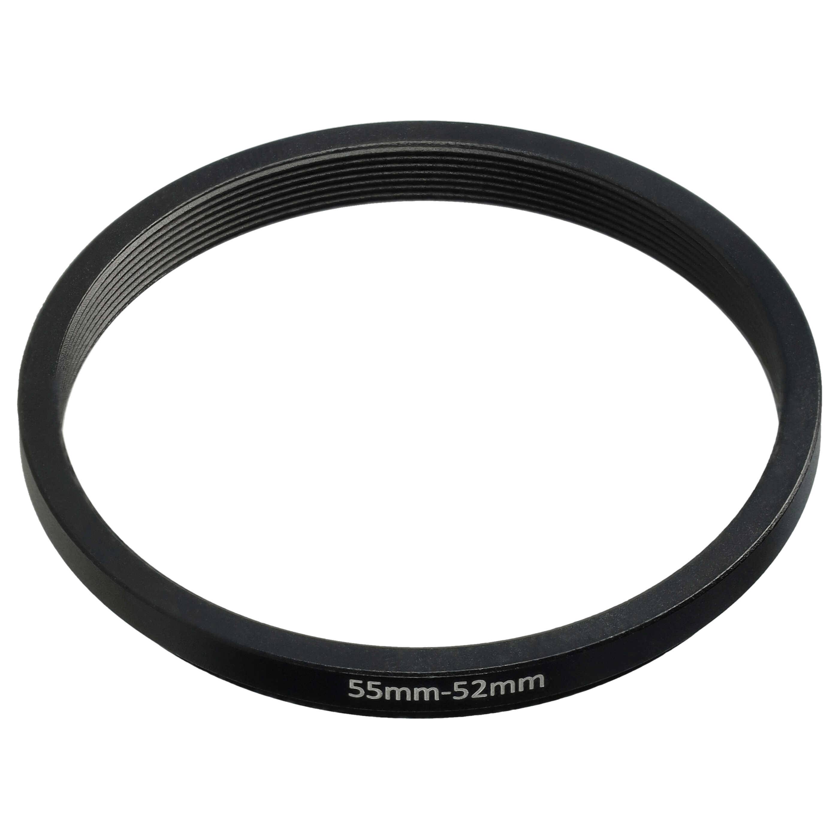 vhbw Step-Down-Ring Adapter 55 mm auf 52 mm | Kamera Objektiv - Filteradapter Metall-0