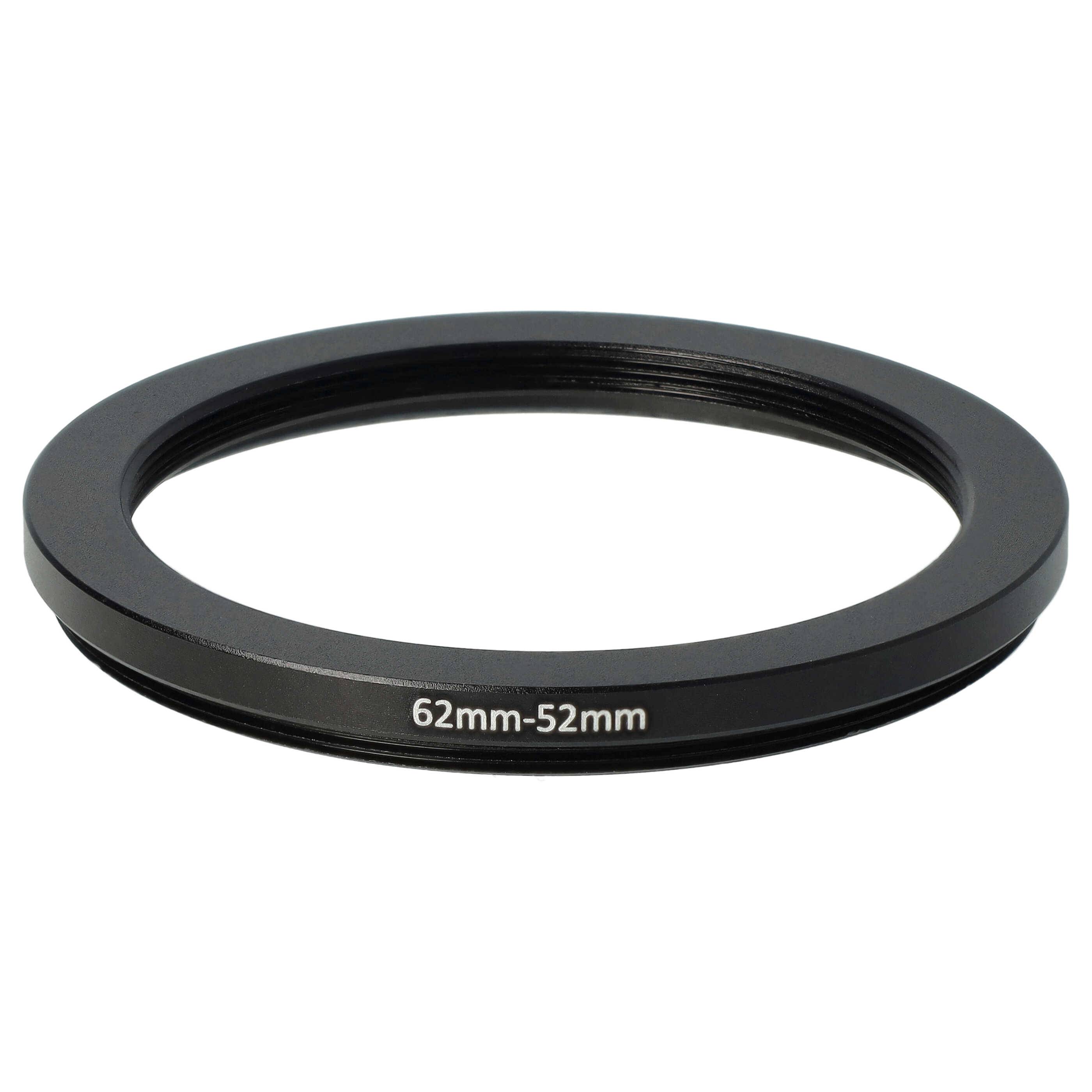 vhbw Step-Down-Ring Adapter 62 mm auf 52 mm für Kamera Objektiv | Filteradapter Metall-0