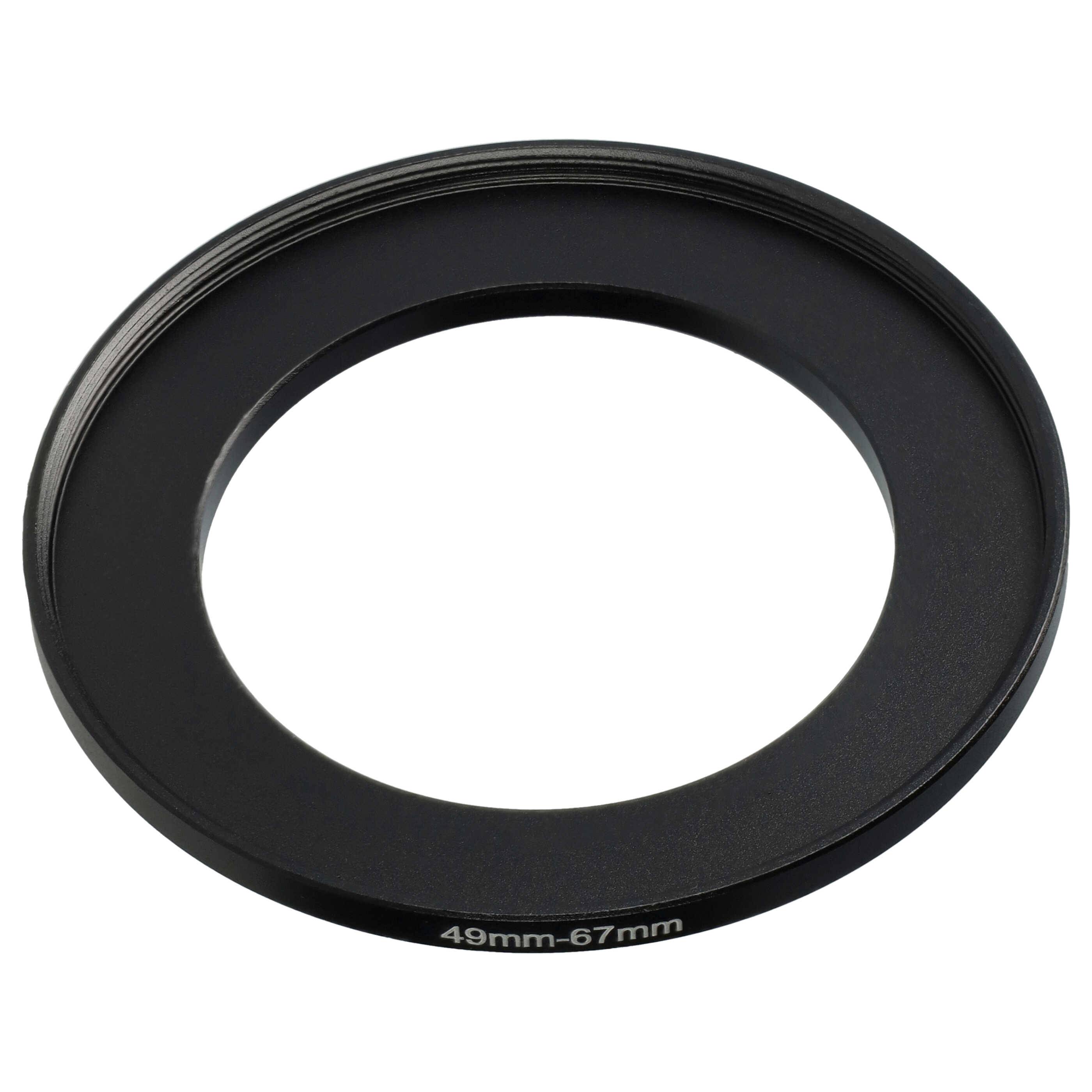 vhbw Step-Up-Ring Adapter von 49 mm auf 67 mm für Kamera Objektiv | Filteradapter, Metall, Schwarz-0
