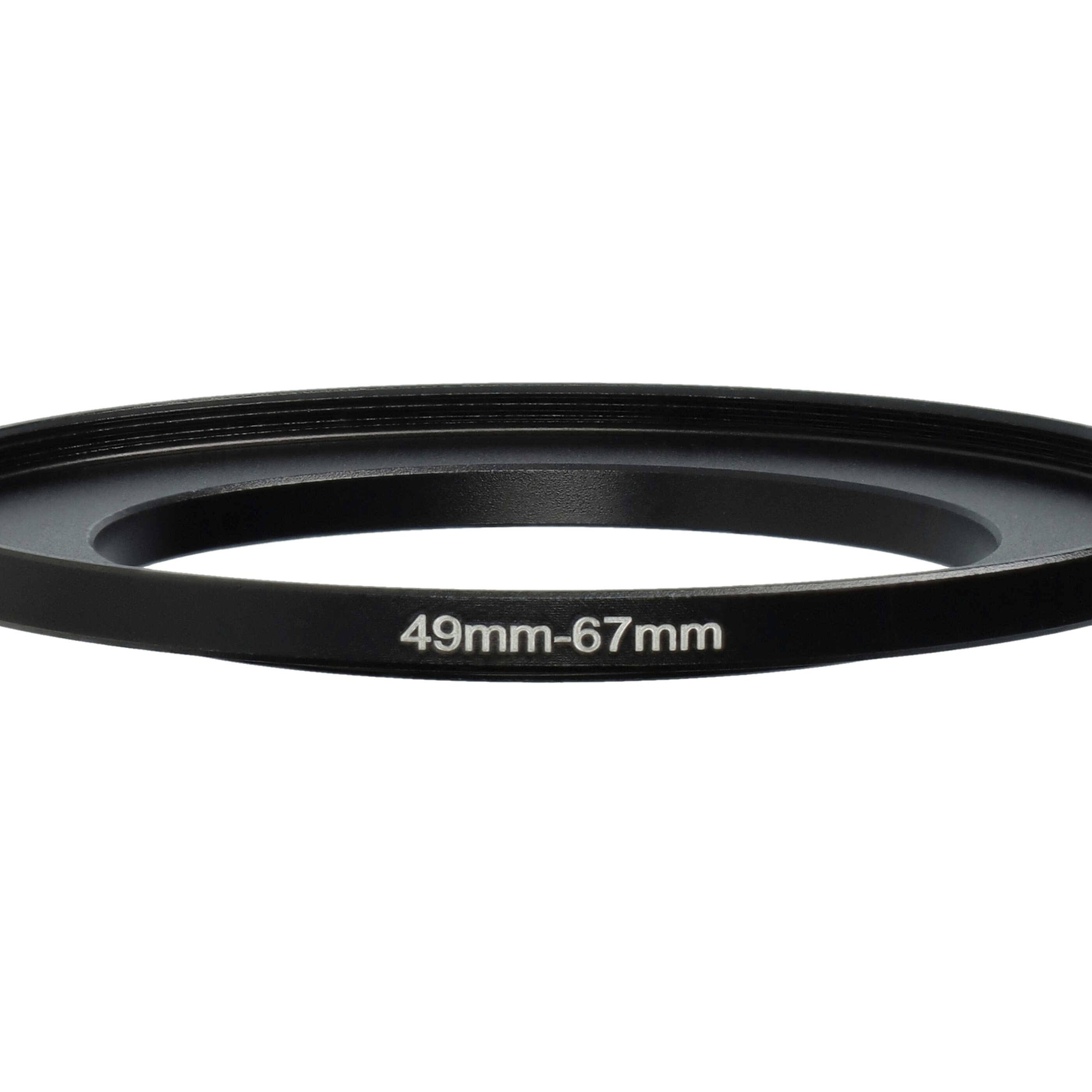 vhbw Step-Up-Ring Adapter von 49 mm auf 67 mm für Kamera Objektiv | Filteradapter, Metall, Schwarz-4