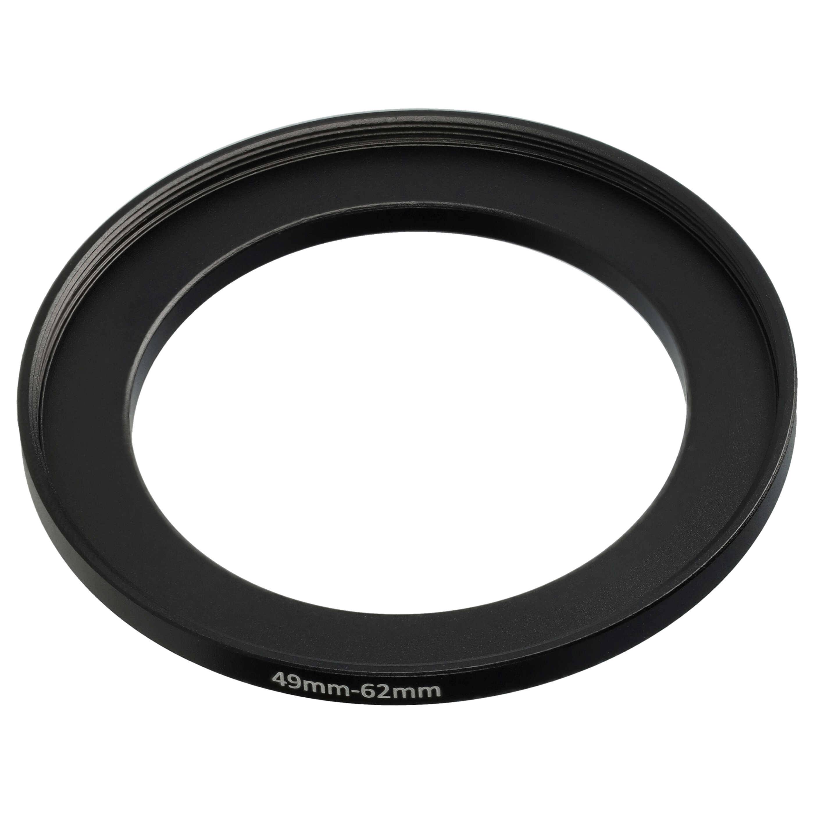 vhbw Step-Up-Ring Adapter von 49 mm auf 62 mm für Kamera Objektiv | Filteradapter, Metall, Schwarz-0