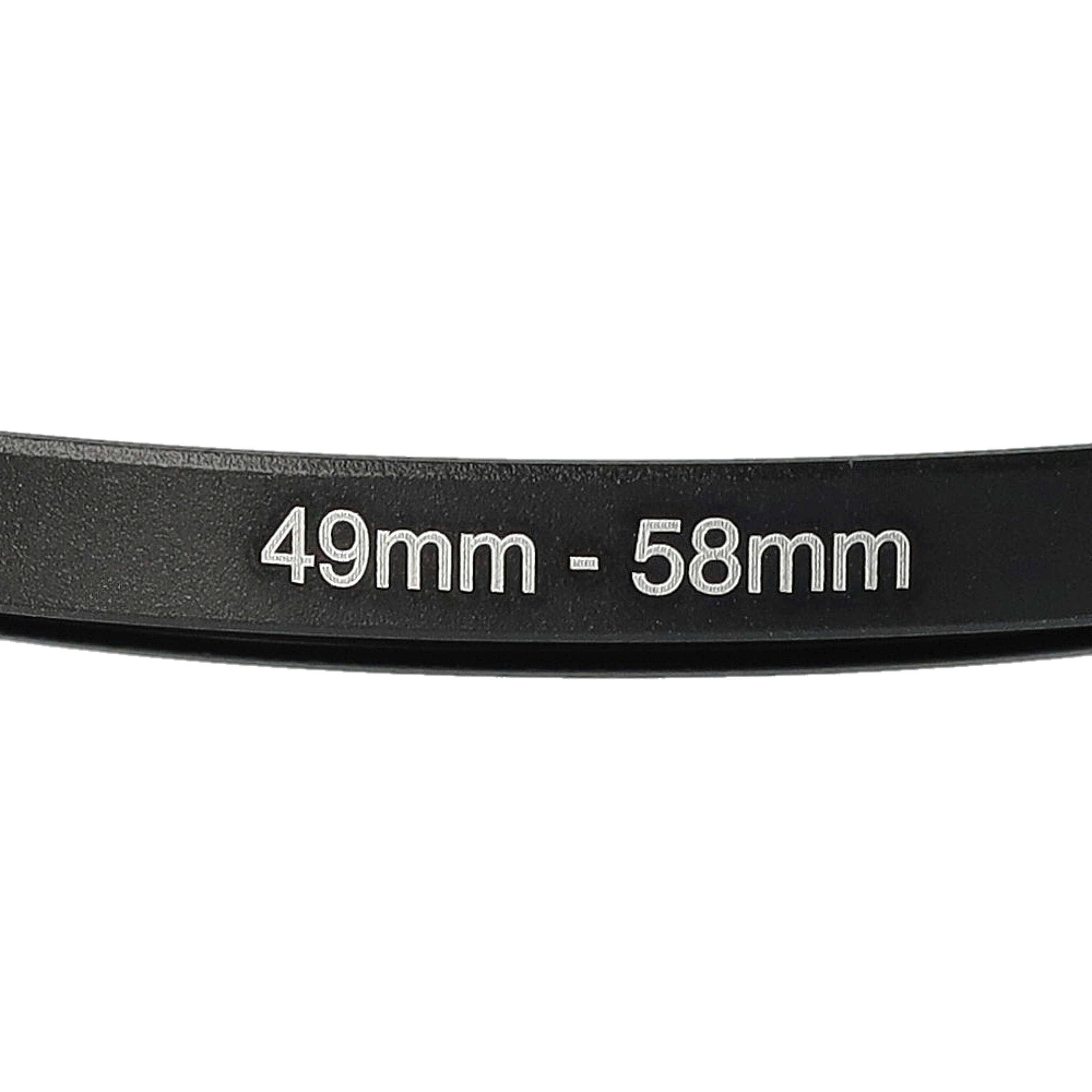 vhbw Step-Up-Ring Adapter von 49 mm auf 58 mm für Kamera Objektiv | Filteradapter, Metall, Schwarz-4