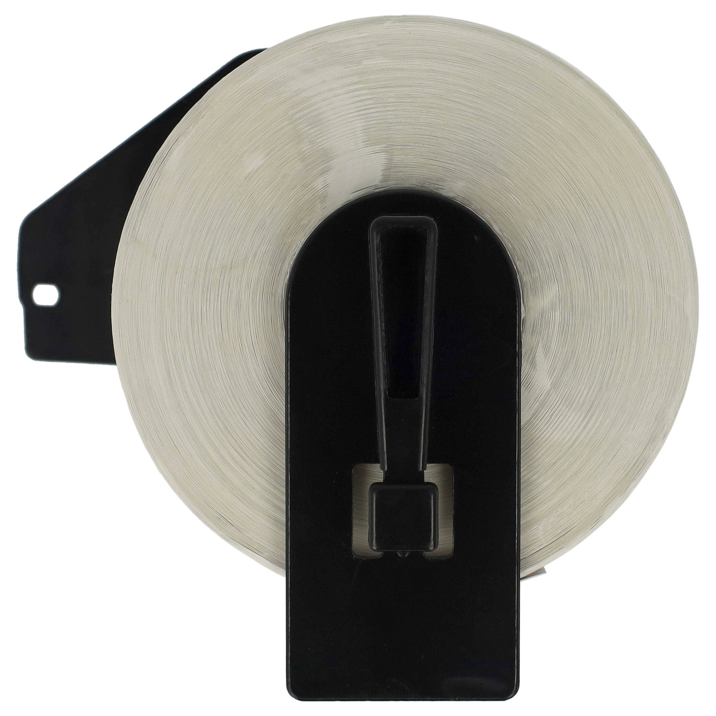 vhbw 10x Etiketten-Rolle mit Halter 62mm x 30,48m (1 Etikette) kompatibel mit Brother PT QL-700 Etiketten-Drucker --2