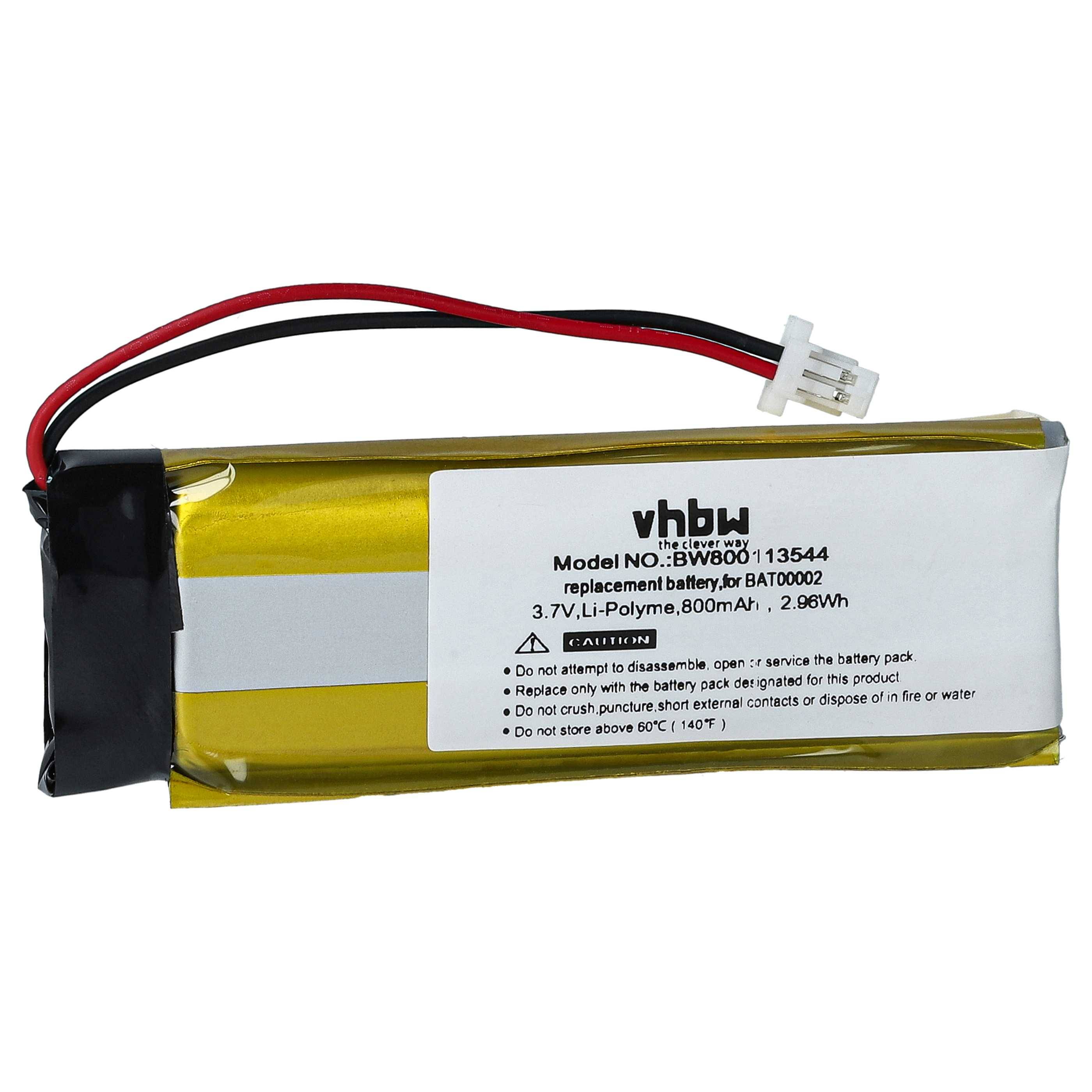 vhbw Akku kompatibel mit Cardo G4 | G9x, G9, Scala Rider G9, Scala Rider G4 Wireless Headset Kopfhörer (800 mAh, 3,7 V-0
