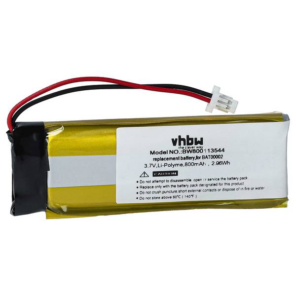 vhbw Akku kompatibel mit Cardo G4 | G9x, G9, Scala Rider G9, Scala Rider G4 Wireless Headset Kopfhörer (800 mAh, 3,7 V