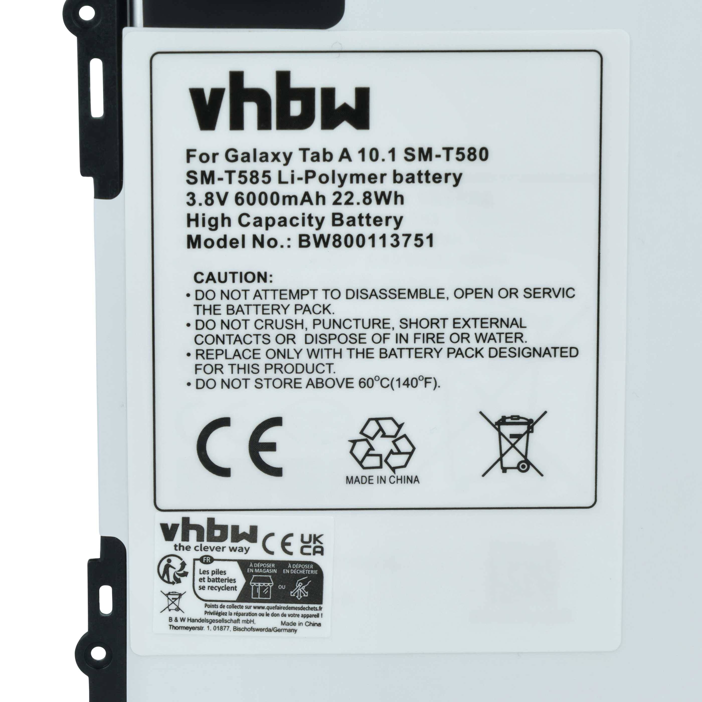 vhbw Akku Ersatz für Samsung GH43-04628A | EB-BT585ABE, EB-BT585ABA für Tablet Pad (6000 mAh, 3,8 V, Li-Polymer)-3