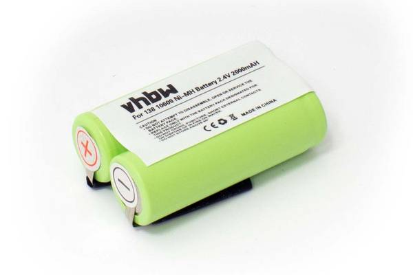 vhbw Akku kompatibel mit Philips Philishave HP6320 | HP6320FL, HP6321, HP6326, HP6326/PB/B, HQ3870 Rasierer (2000 mAh, 2